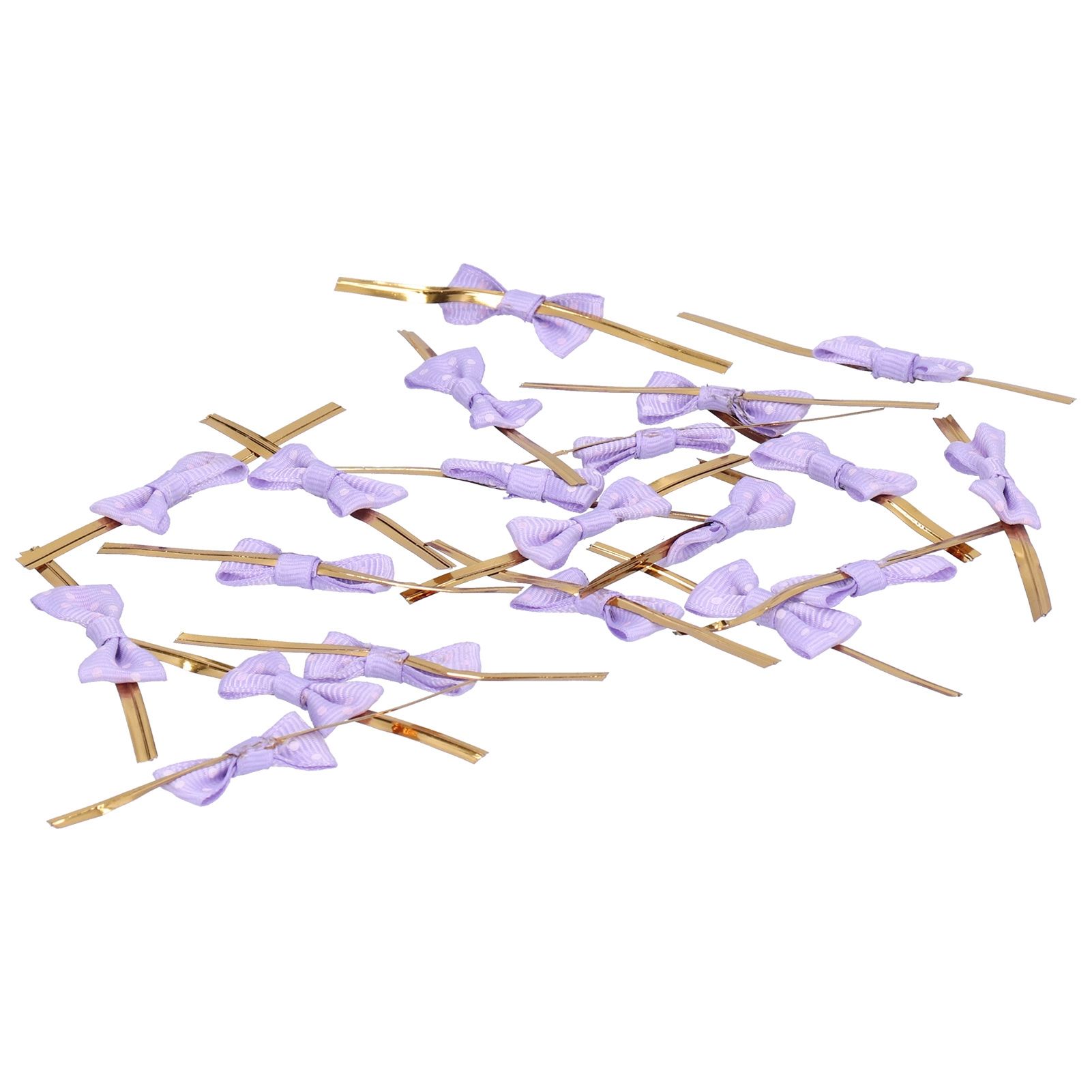 20pcs Bow Knot Twist Ties Biscuits Cookies DIY Baking Bag Ties for Gift Wrapping Weddings PartiesPurple - Image 3