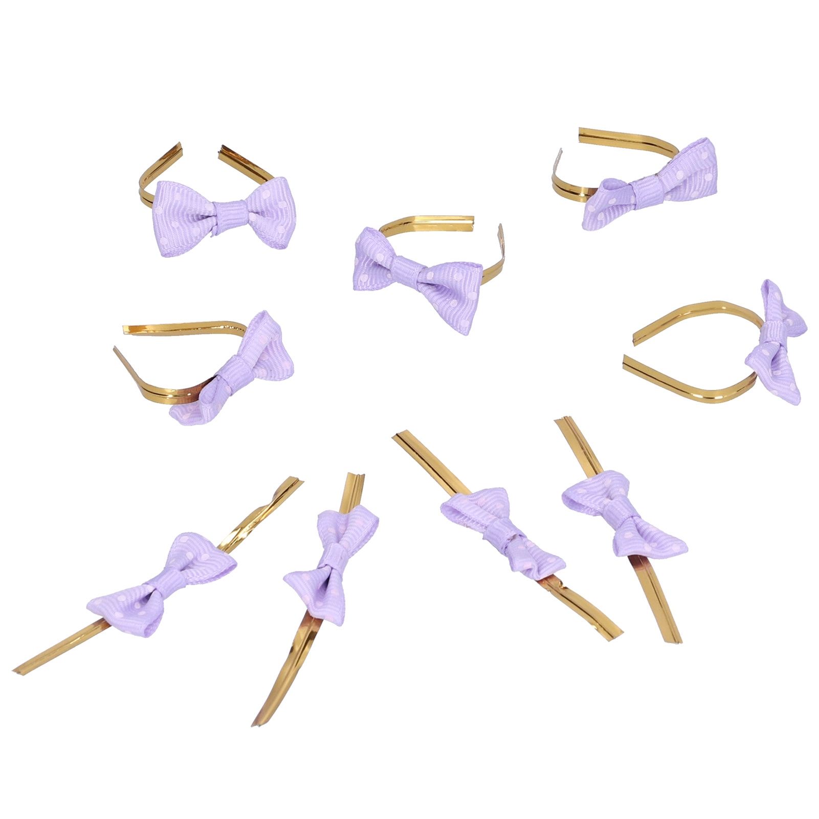 20pcs Bow Knot Twist Ties Biscuits Cookies DIY Baking Bag Ties for Gift Wrapping Weddings PartiesPurple - Image 5
