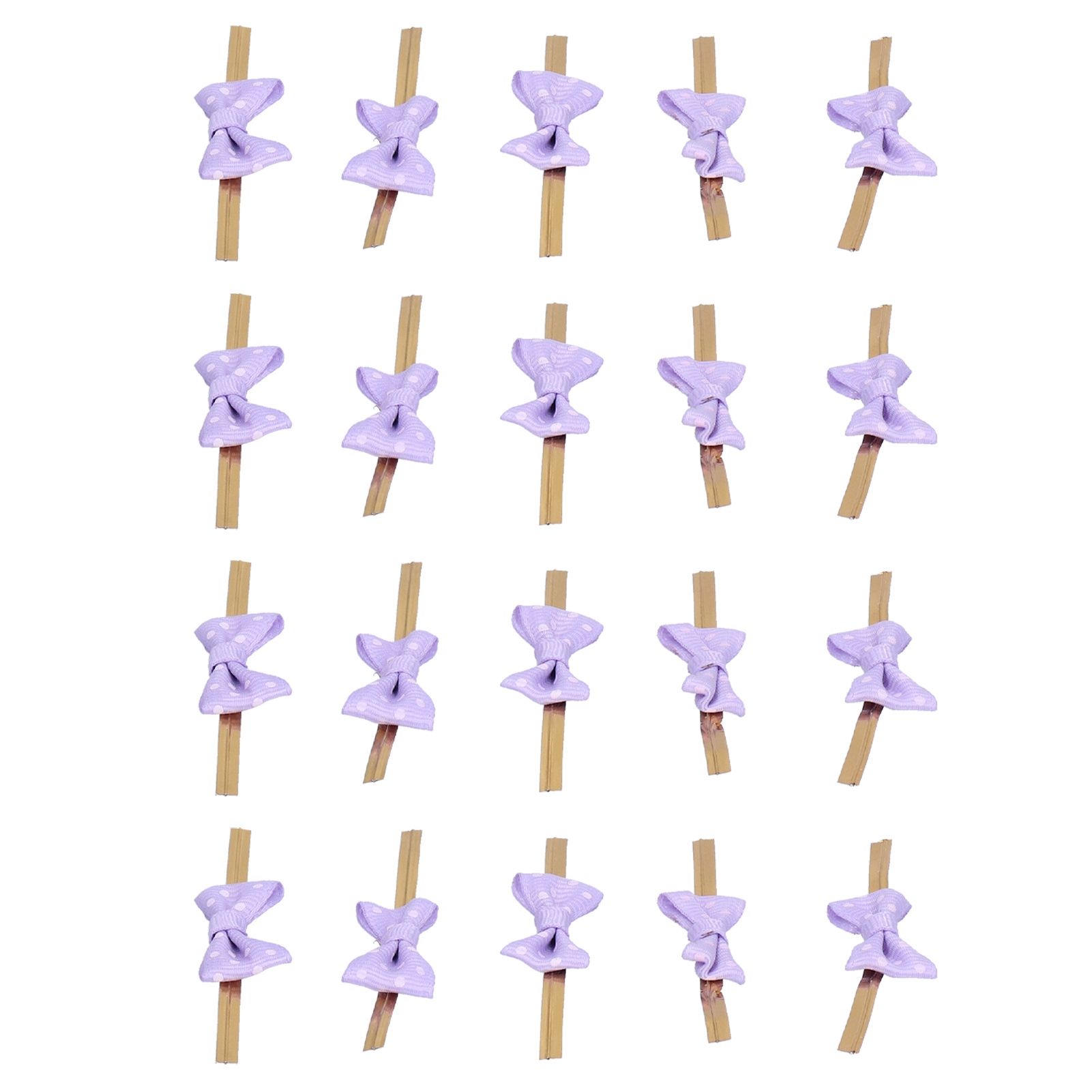 20pcs Bow Knot Twist Ties Biscuits Cookies DIY Baking Bag Ties for Gift Wrapping Weddings PartiesPurple - Image 7