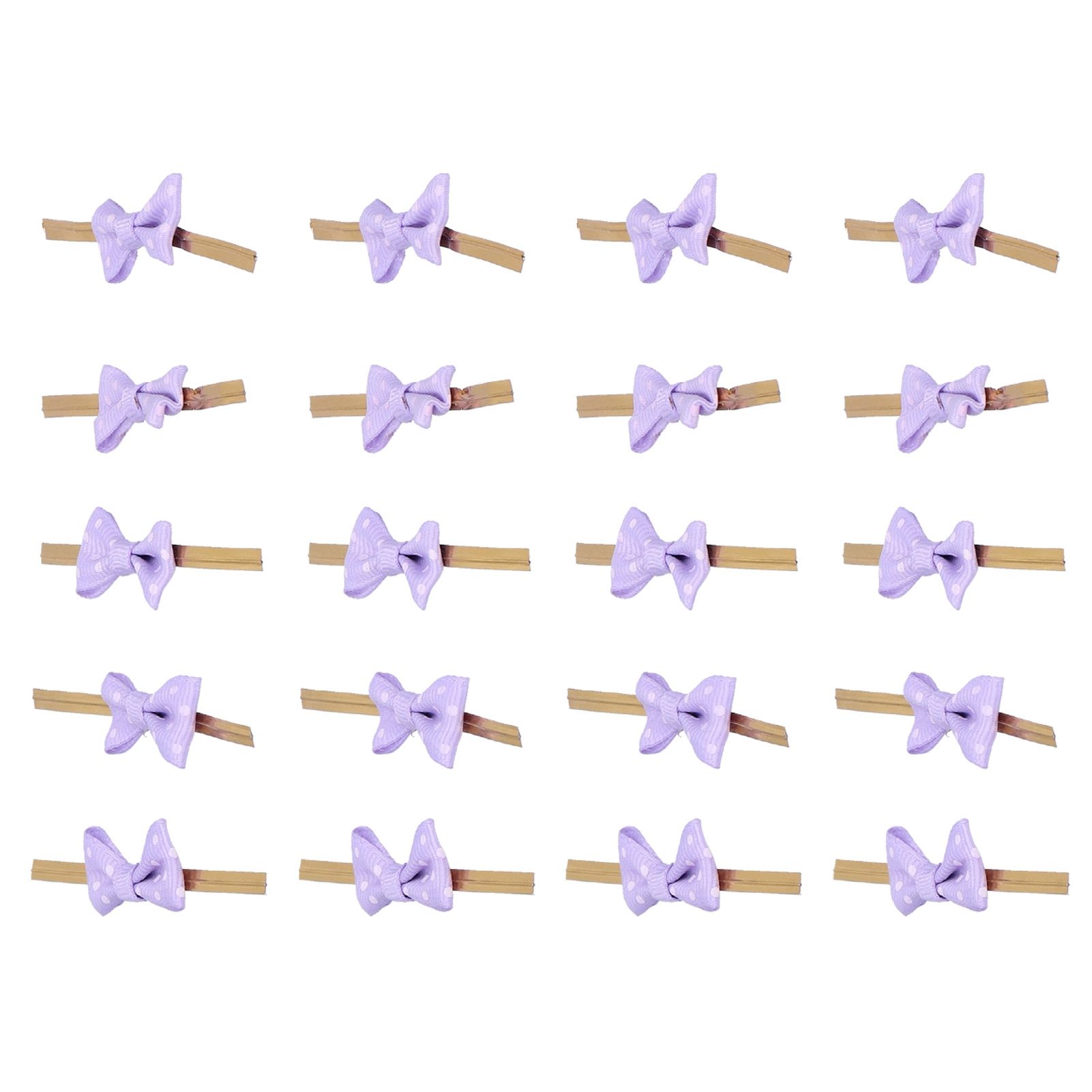 20pcs Bow Knot Twist Ties Biscuits Cookies DIY Baking Bag Ties for Gift Wrapping Weddings PartiesPurple - Image 8