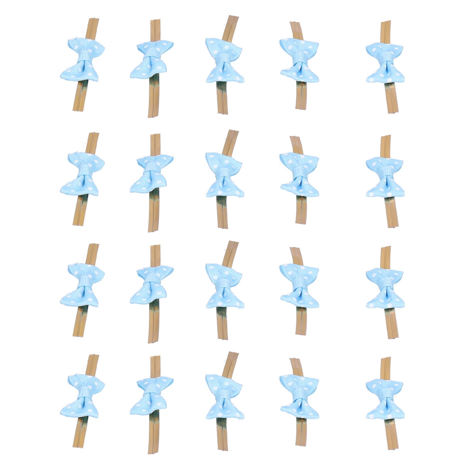 20pcs Bow Knot Twist Ties Biscuits Cookies DIY Baking Bag Ties for Gift Wrapping Weddings PartiesBlue - Image 7