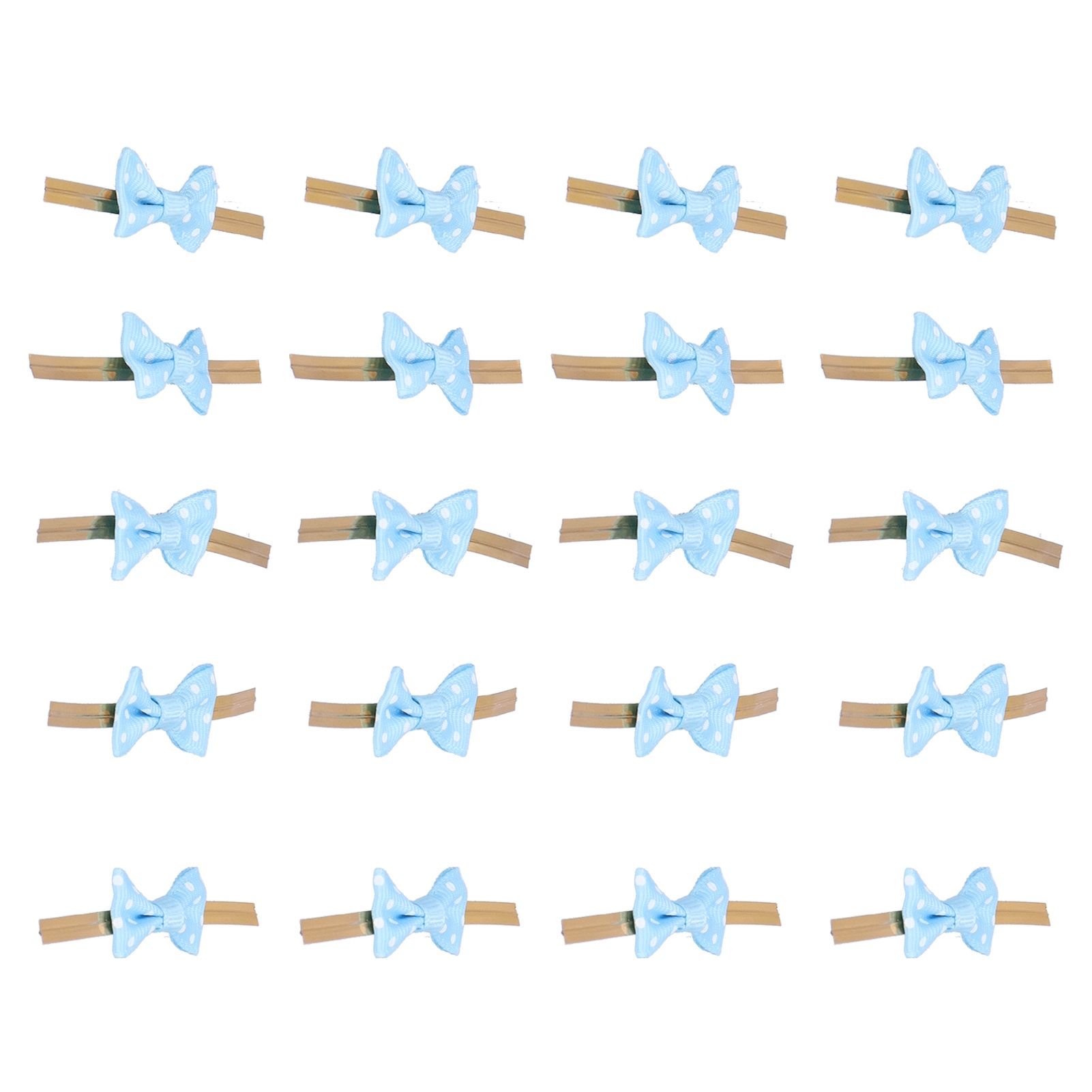 20pcs Bow Knot Twist Ties Biscuits Cookies DIY Baking Bag Ties for Gift Wrapping Weddings PartiesBlue - Image 8