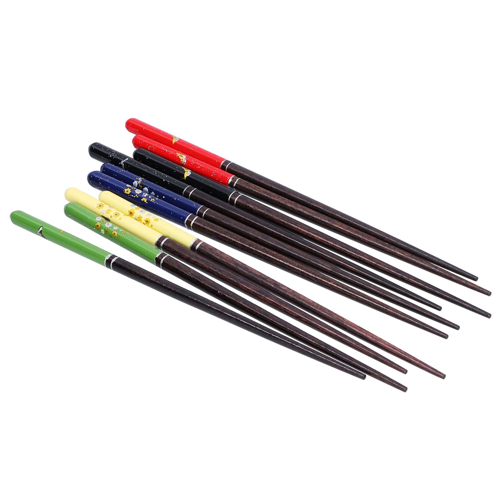 5 Pairs Chopsticks Wood Reusable Butterfly Flower Printing Gift Box Pointed Chopsticks for Restaurant Hotel - Image 7