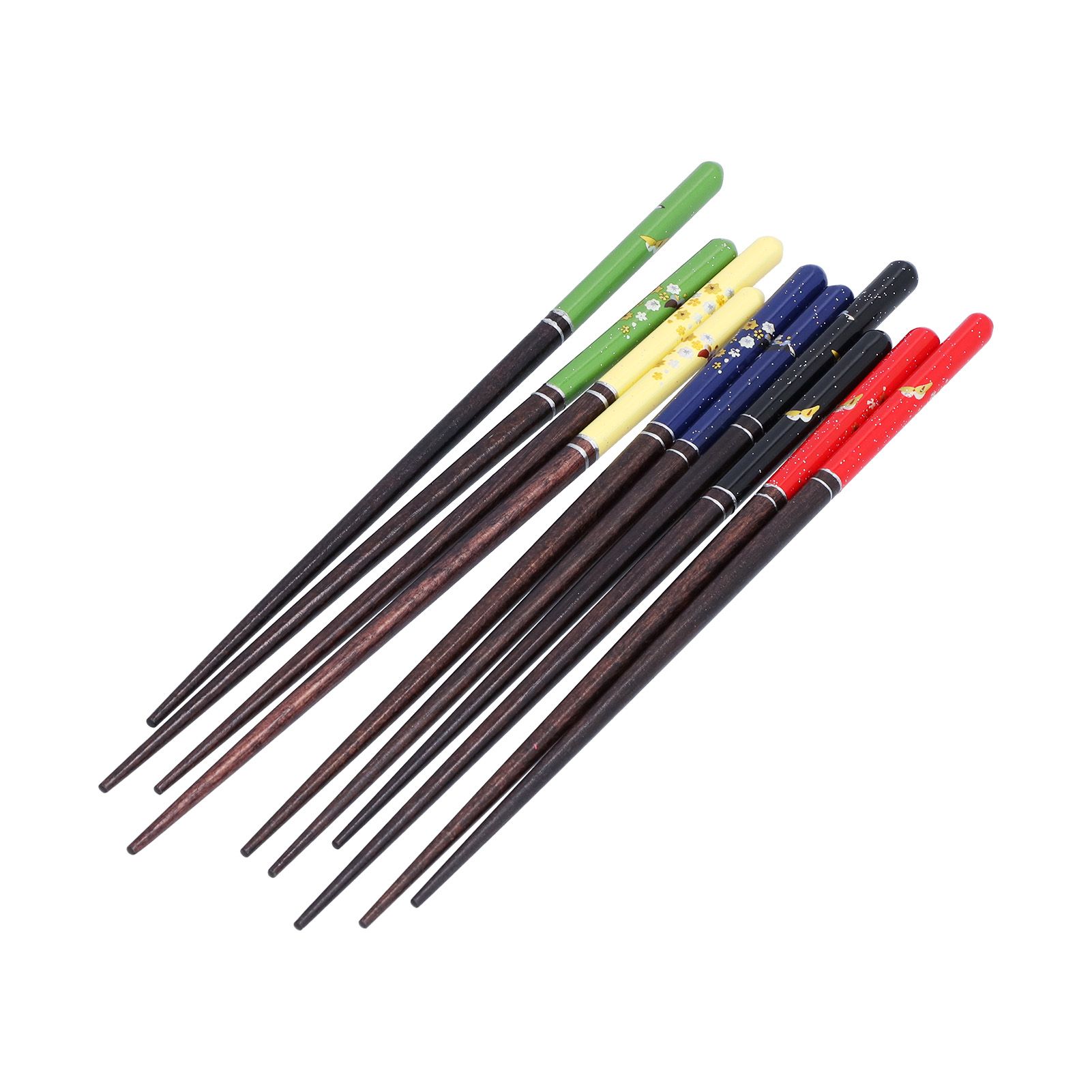 5 Pairs Chopsticks Wood Reusable Butterfly Flower Printing Gift Box Pointed Chopsticks for Restaurant Hotel - Image 8