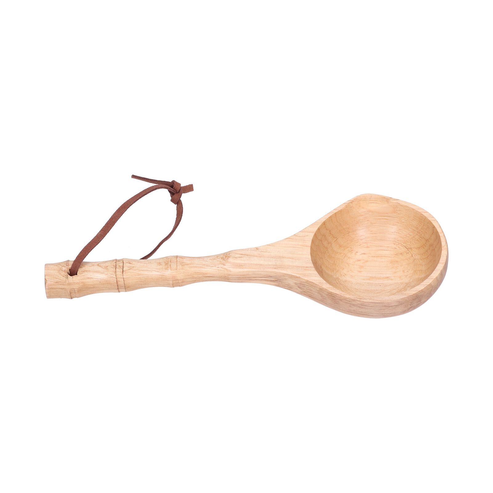 Wooden Spoon Long Handle Durable Soup Porridge Scoop Tableware Kitchen Cooking ToolLight Color - Image 2