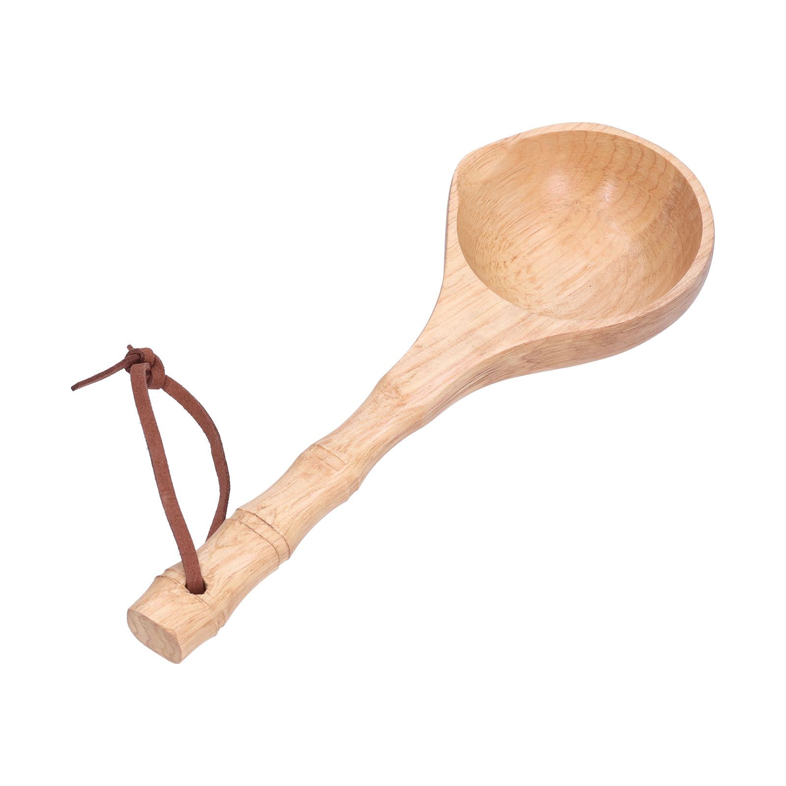 Wooden Spoon Long Handle Durable Soup Porridge Scoop Tableware Kitchen Cooking ToolLight Color - Image 3