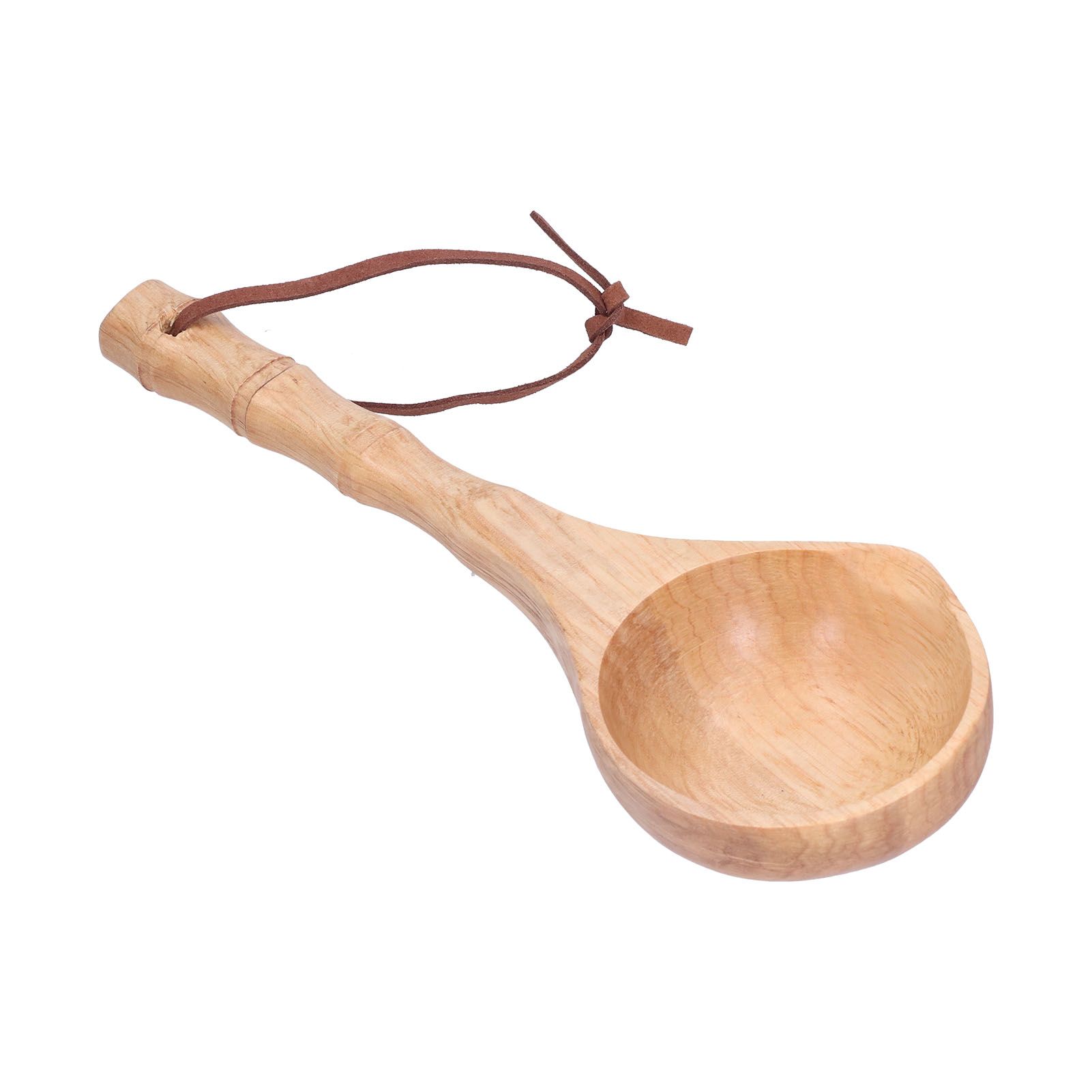 Wooden Spoon Long Handle Durable Soup Porridge Scoop Tableware Kitchen Cooking ToolLight Color - Image 8
