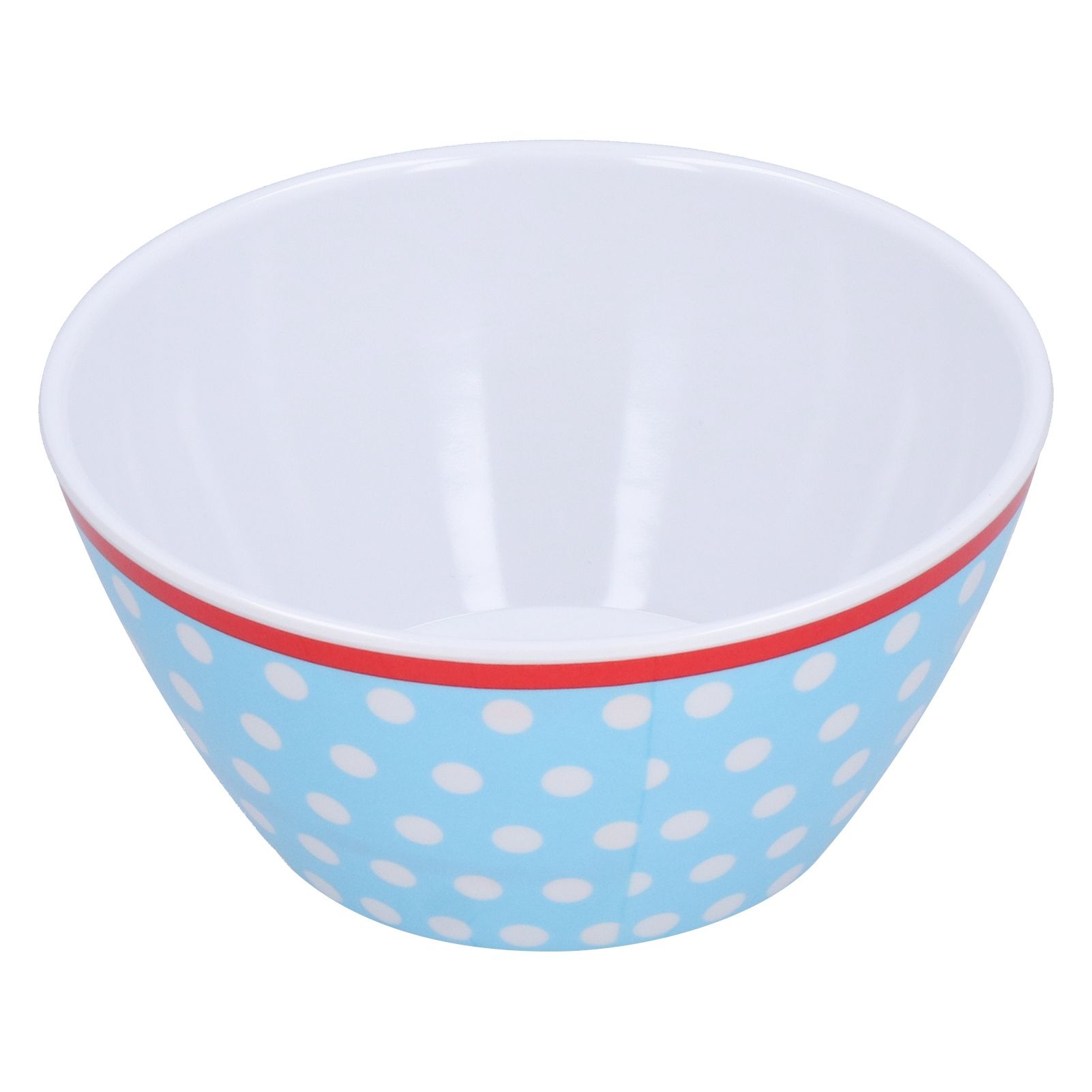 500ml Salad Bowl Thickened Snack Dessert Cake Fruit Bowl for Baking Table DecorationLight Blue Dot - Image 1
