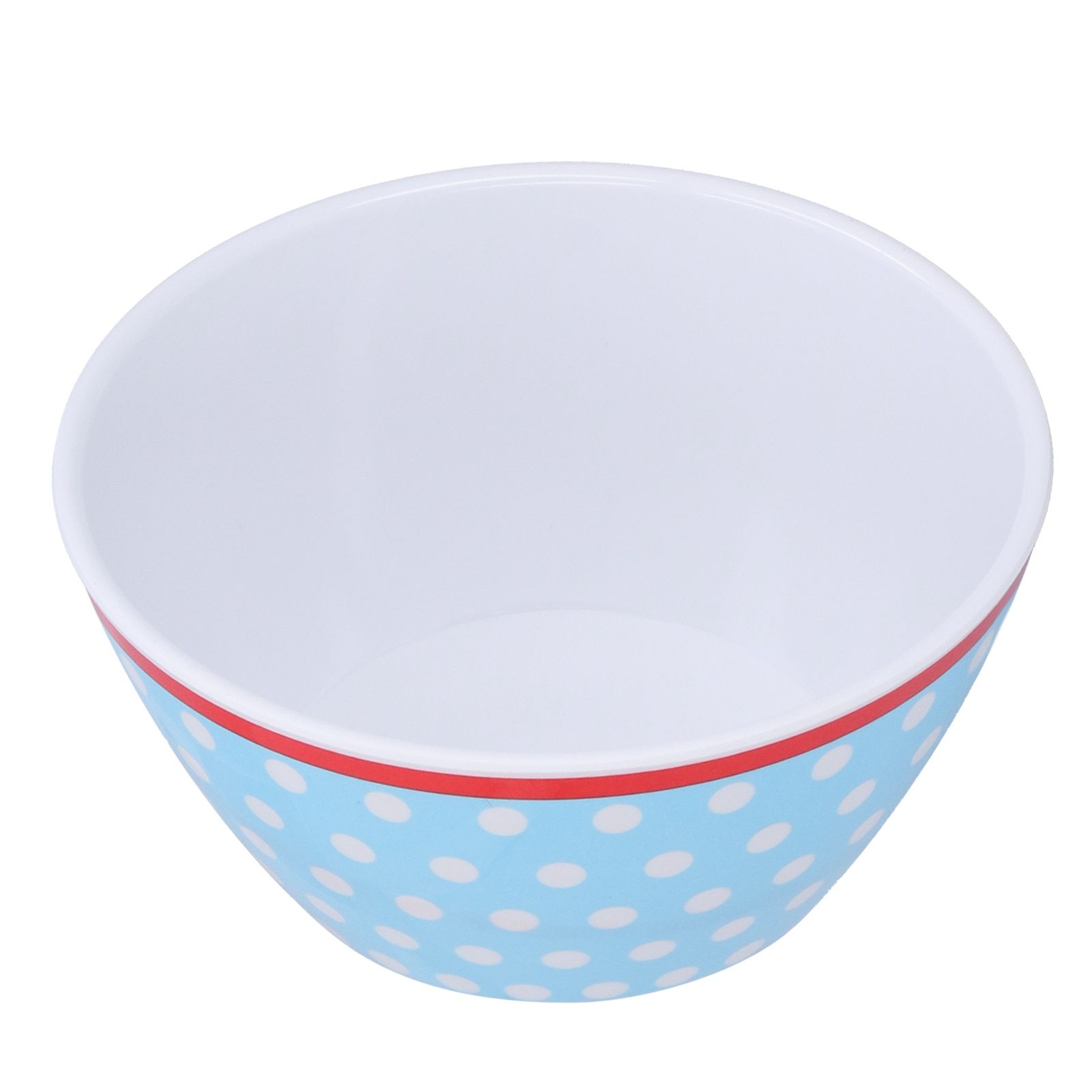 500ml Salad Bowl Thickened Snack Dessert Cake Fruit Bowl for Baking Table DecorationLight Blue Dot - Image 2