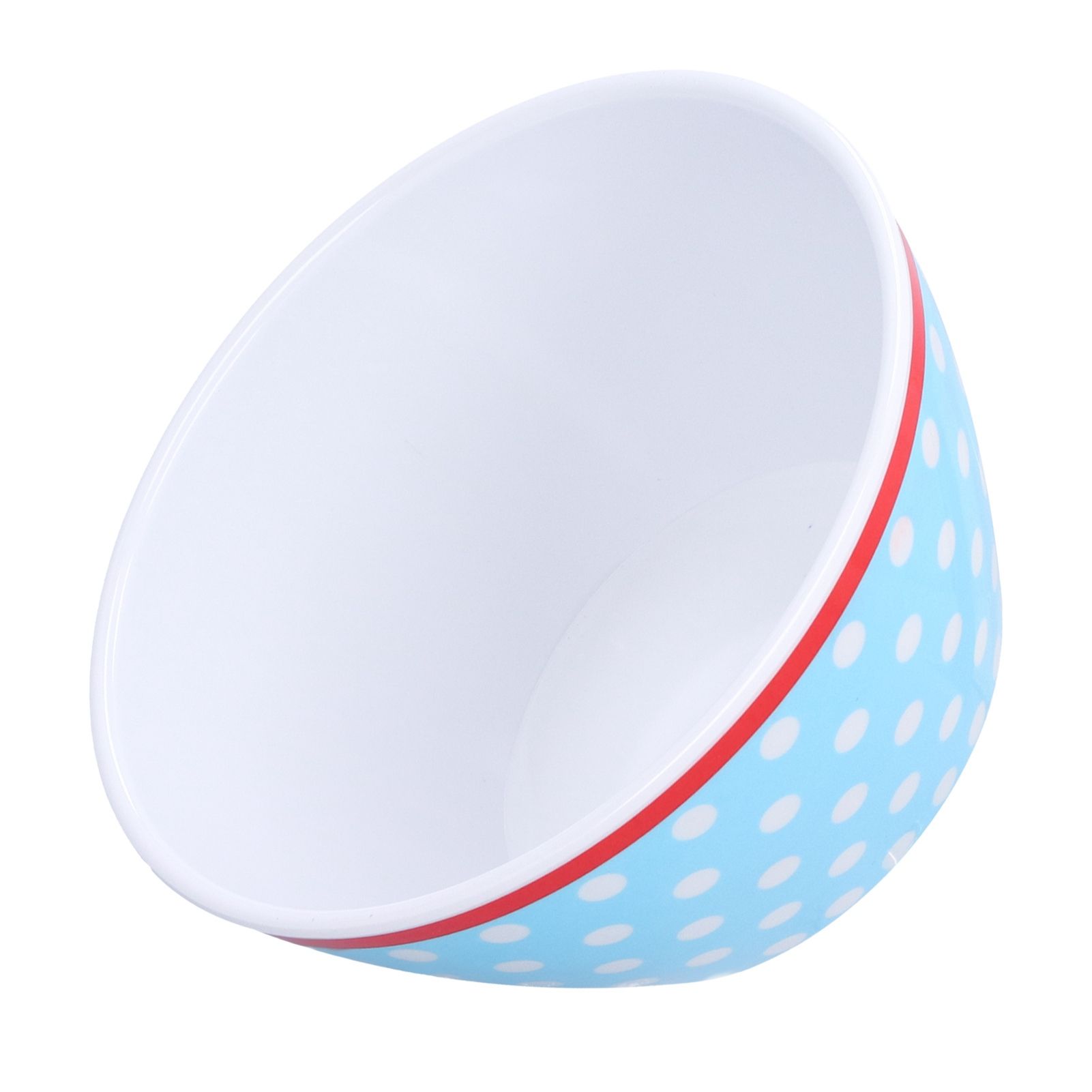 500ml Salad Bowl Thickened Snack Dessert Cake Fruit Bowl for Baking Table DecorationLight Blue Dot - Image 6