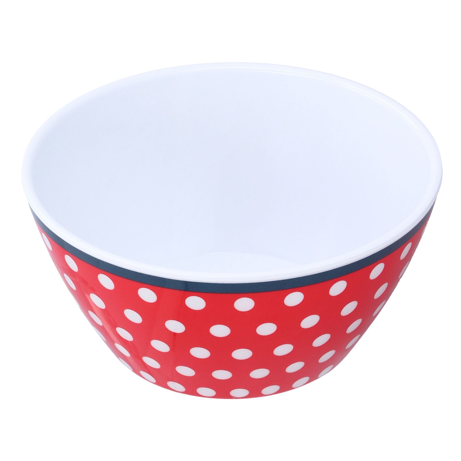 500ml Salad Bowl Thickened Snack Dessert Cake Fruit Bowl for Baking Table DecorationRed Dot - Image 1