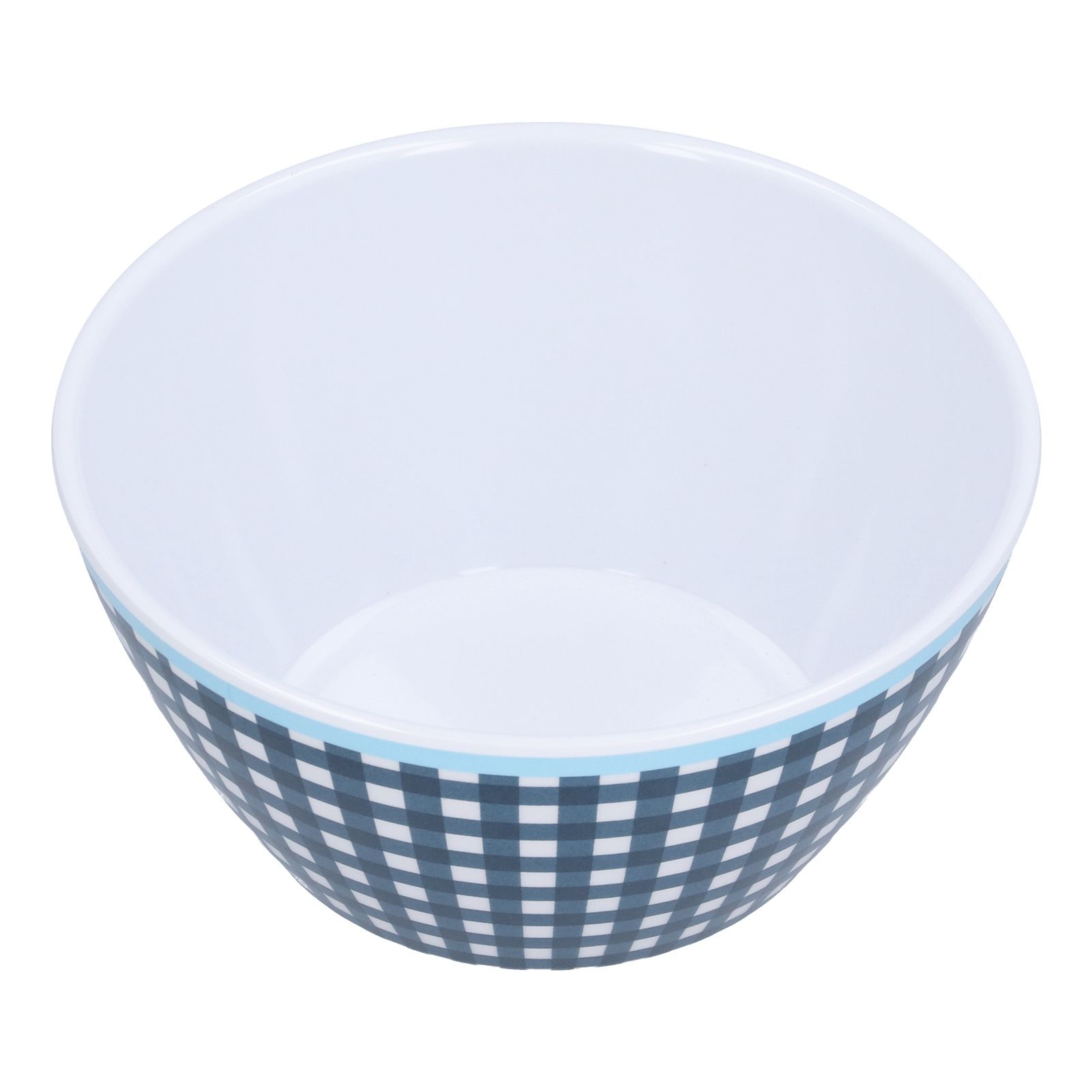 500ml Salad Bowl Thickened Snack Dessert Cake Fruit Bowl for Baking Table DecorationDark Blue Grid - Image 5