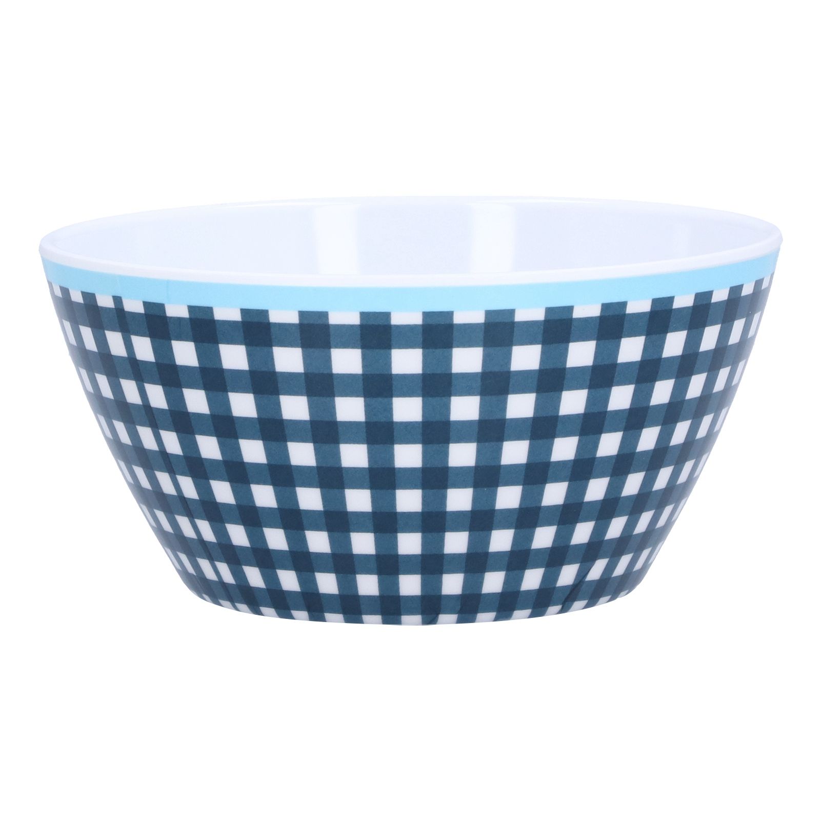 500ml Salad Bowl Thickened Snack Dessert Cake Fruit Bowl for Baking Table DecorationDark Blue Grid - Image 6