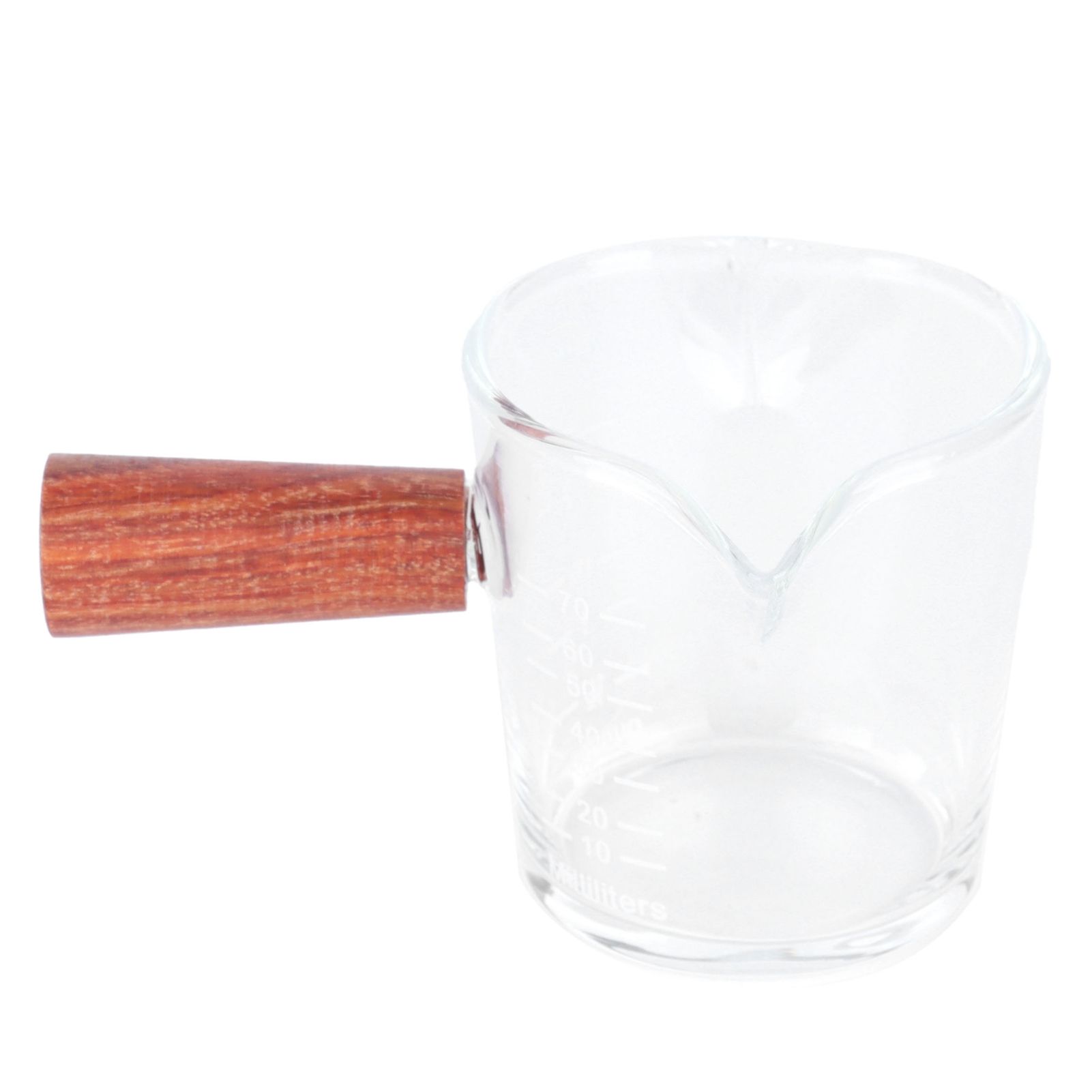 Double Mouth Glass Mug with Wooden Handle Heat‑Resistant Cup Kitchen Gadgets for Home - Image 1