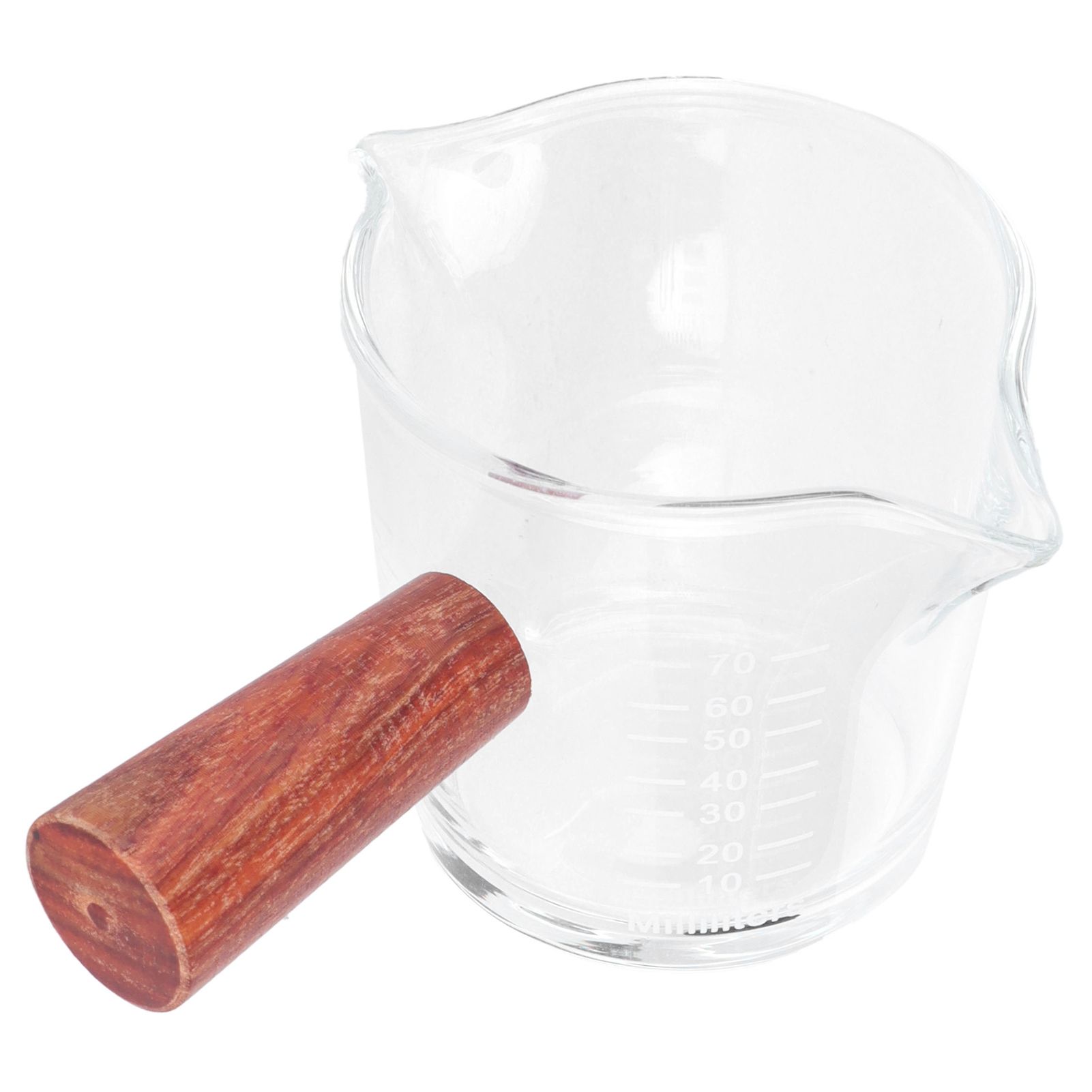 Double Mouth Glass Mug with Wooden Handle Heat‑Resistant Cup Kitchen Gadgets for Home - Image 2