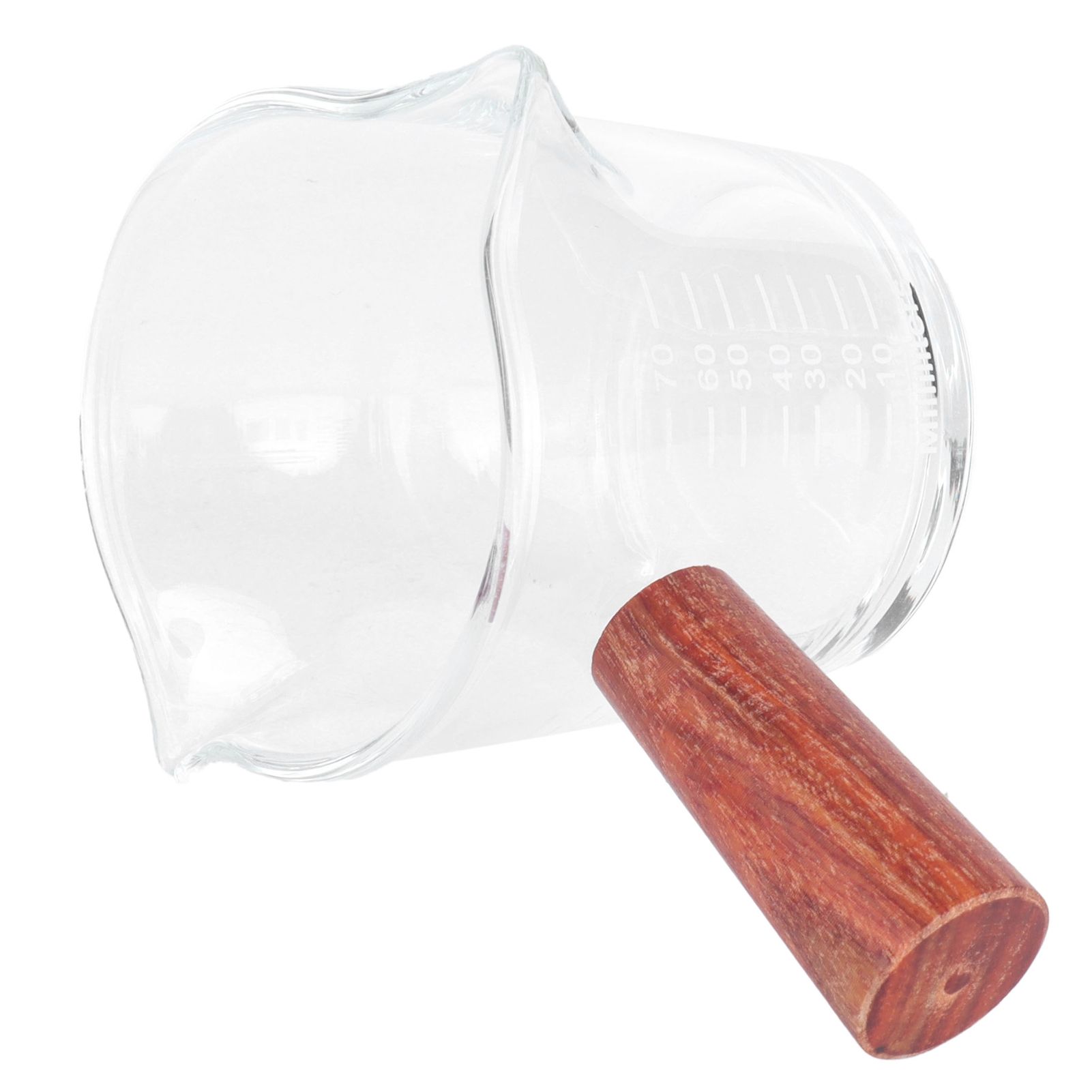 Double Mouth Glass Mug with Wooden Handle Heat‑Resistant Cup Kitchen Gadgets for Home - Image 3