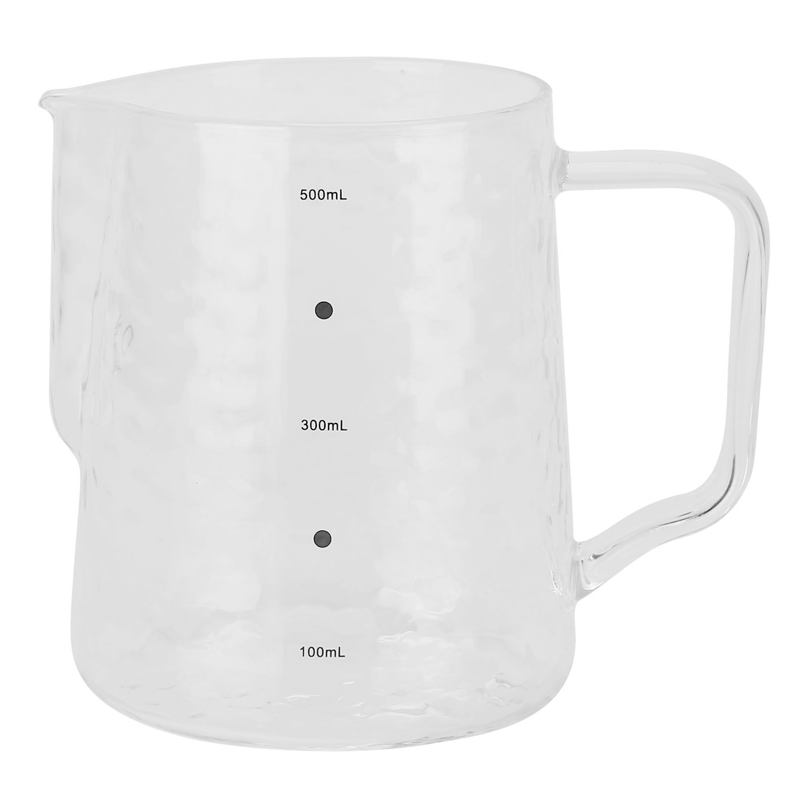 500ml Coffee Milk Cup Thicken Glass Measuring Frothing Cup for Household Coffee Shop - Image 1