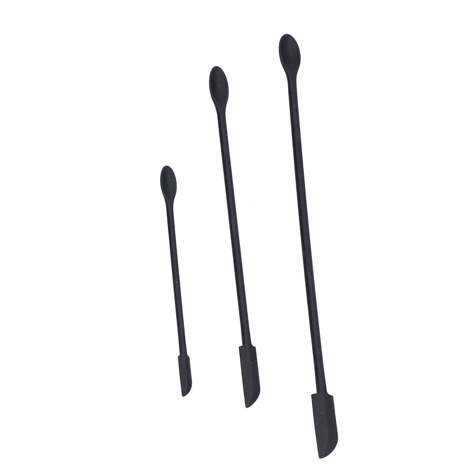 3pcs Spatula Food Grade Silicone Double Head Fruit Jam Cream Makeup Spatula for KitchenBlack - Image 4