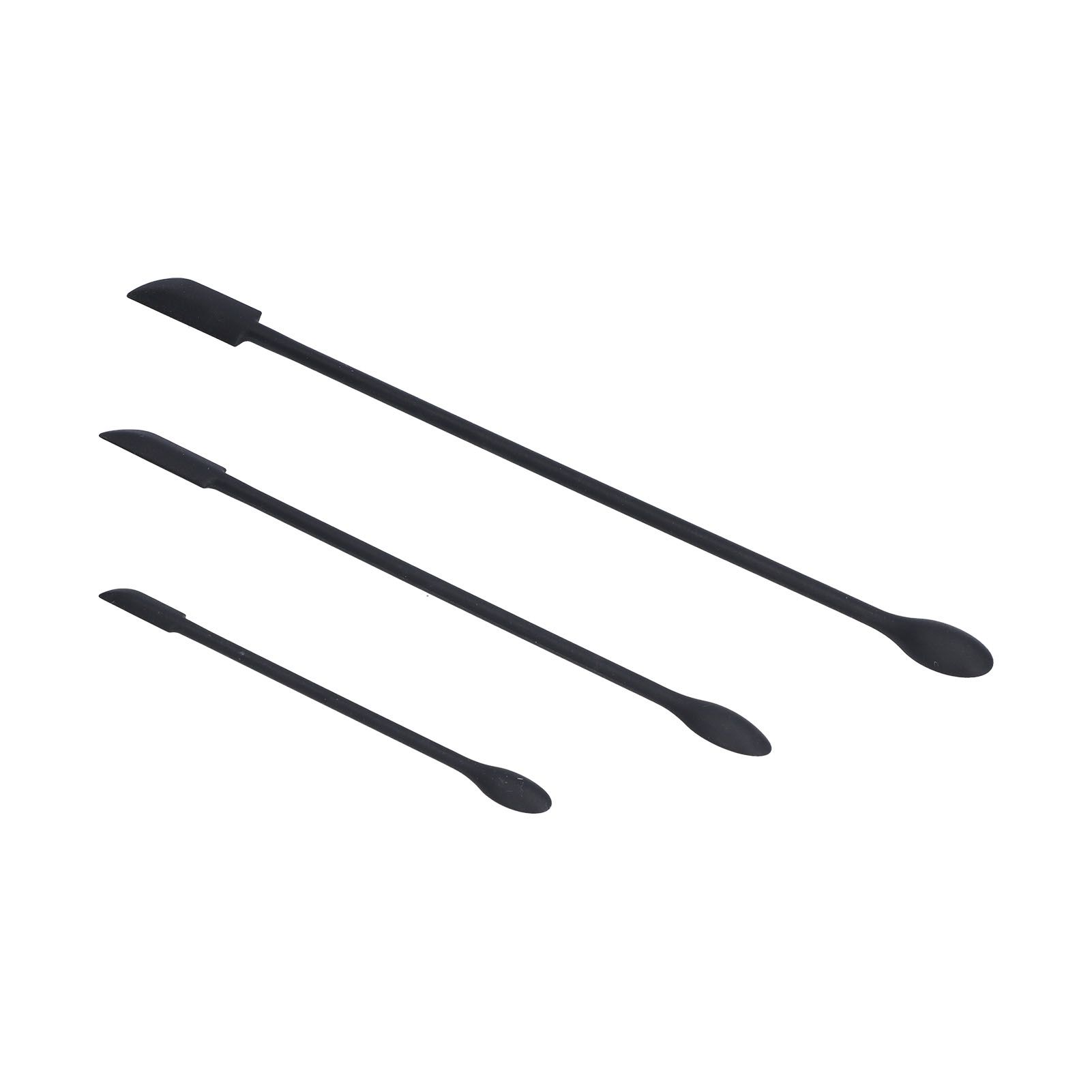 3pcs Spatula Food Grade Silicone Double Head Fruit Jam Cream Makeup Spatula for KitchenBlack - Image 8