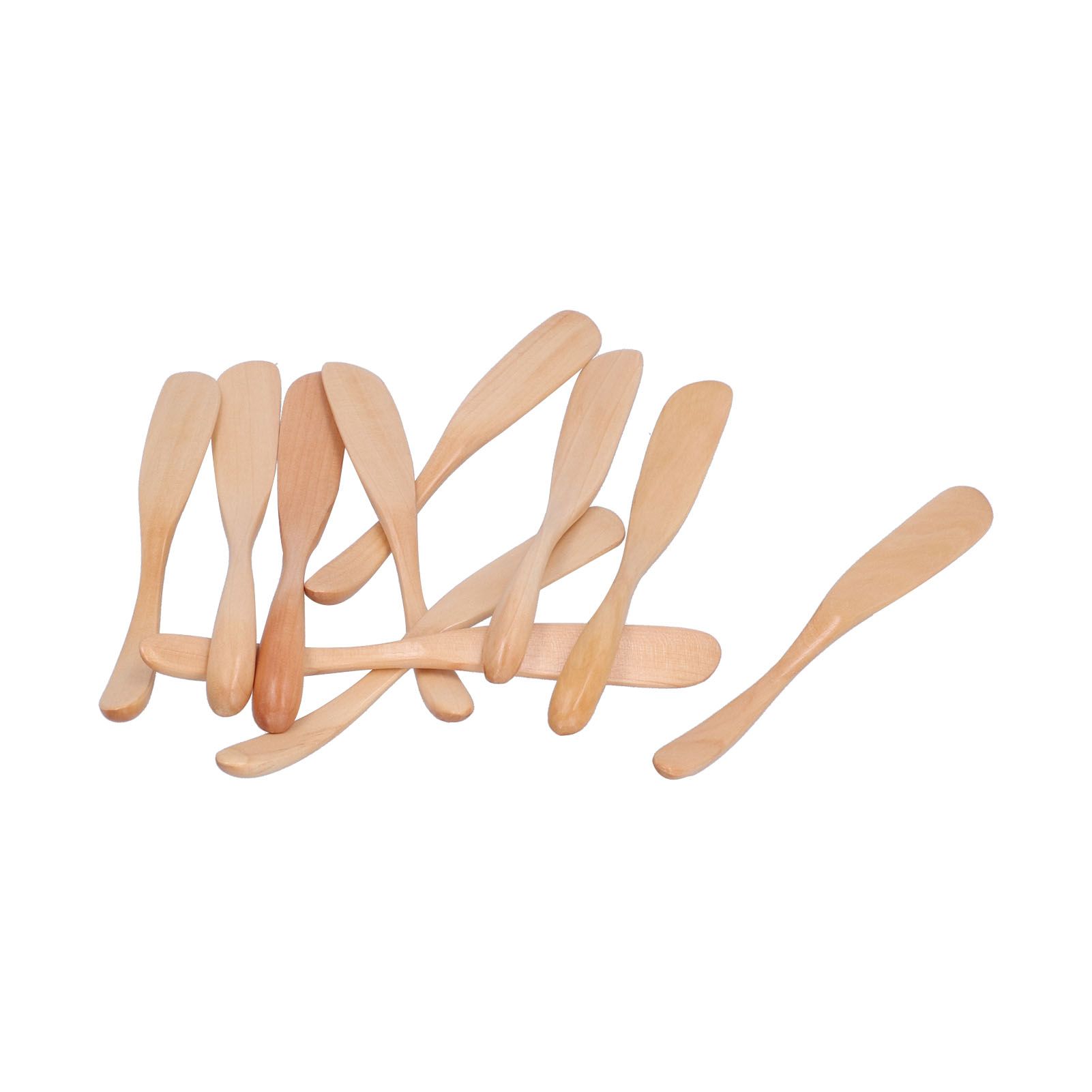 10pcs Wooden Dinner Knife Cheese Spreader Cake Knife Reusable Dinnerware Kitchen Gadgets for Home Kitchen Picnic RestaurantLight Color - Image 3