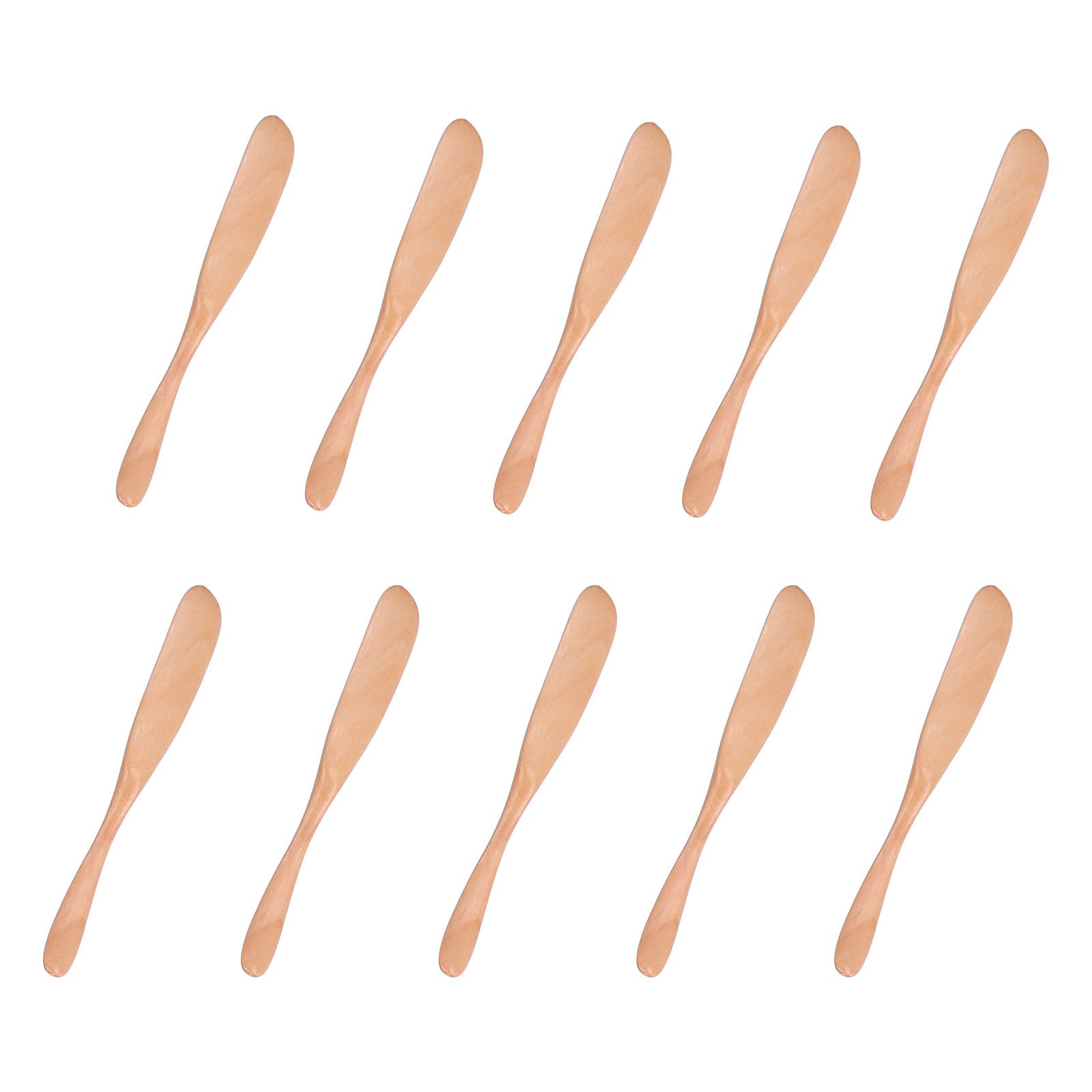 10pcs Wooden Dinner Knife Cheese Spreader Cake Knife Reusable Dinnerware Kitchen Gadgets for Home Kitchen Picnic RestaurantLight Color - Image 5