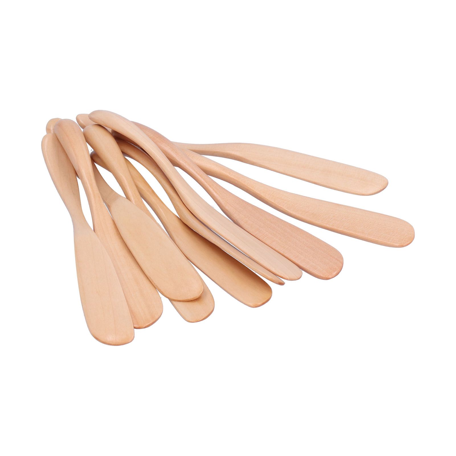 10pcs Wooden Dinner Knife Cheese Spreader Cake Knife Reusable Dinnerware Kitchen Gadgets for Home Kitchen Picnic RestaurantLight Color - Image 7