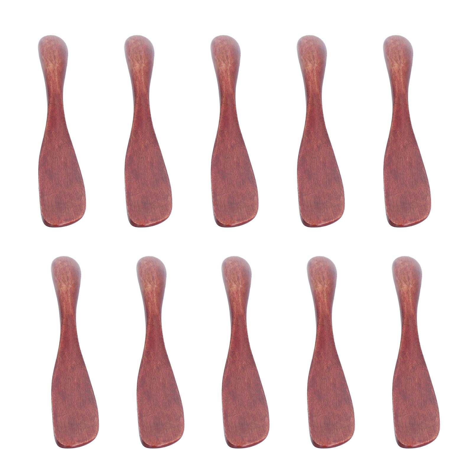 10pcs Wooden Dinner Knife Cheese Spreader Cake Knife Reusable Dinnerware Kitchen Gadgets for Home Kitchen Picnic RestaurantDark Color - Image 1