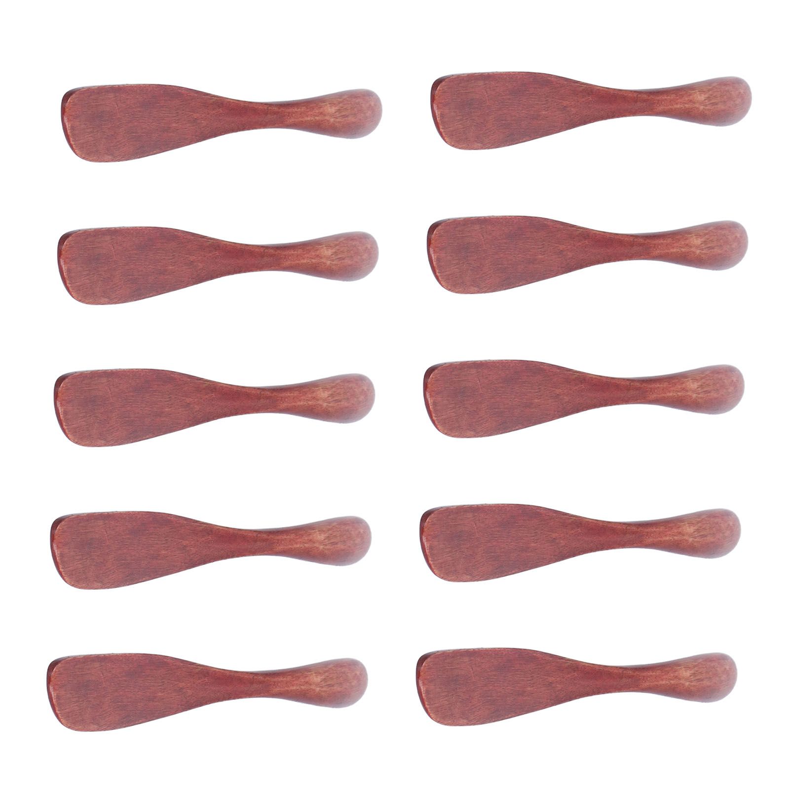 10pcs Wooden Dinner Knife Cheese Spreader Cake Knife Reusable Dinnerware Kitchen Gadgets for Home Kitchen Picnic RestaurantDark Color - Image 4