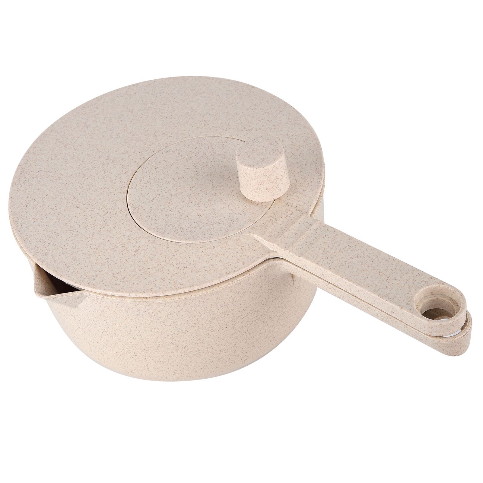 Salad Spinner Fruit Vegetable Dryer Strainer Sifter Manual Vegetables Rice Washing Tool for Kitchen SuppliesBeige - Image 5