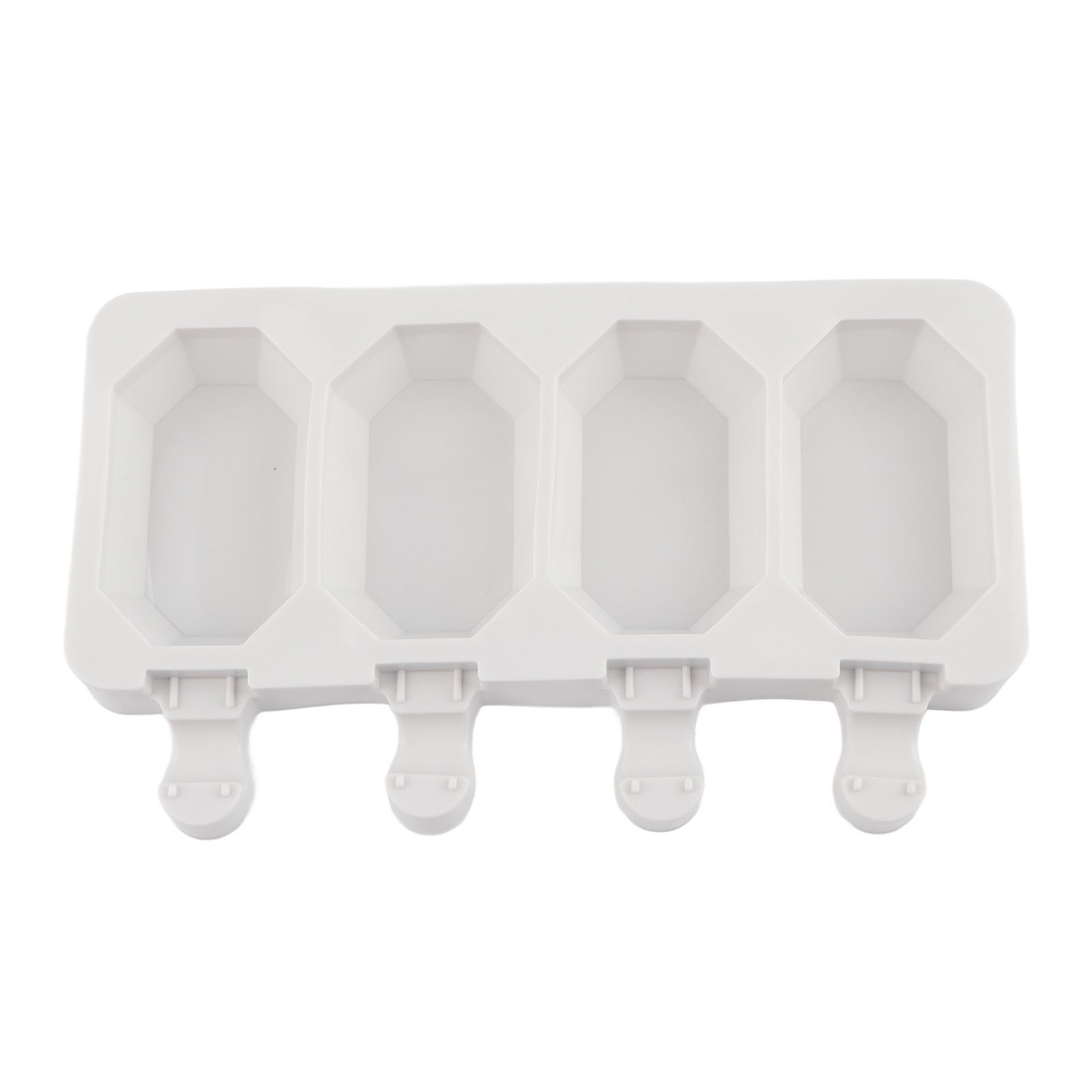 Multi Grid Silicone Ice Bar Mold Heat Resistant Ice Cream Making Mold Kitchen DIY Tool(4Grid Octagonal ) - Image 1