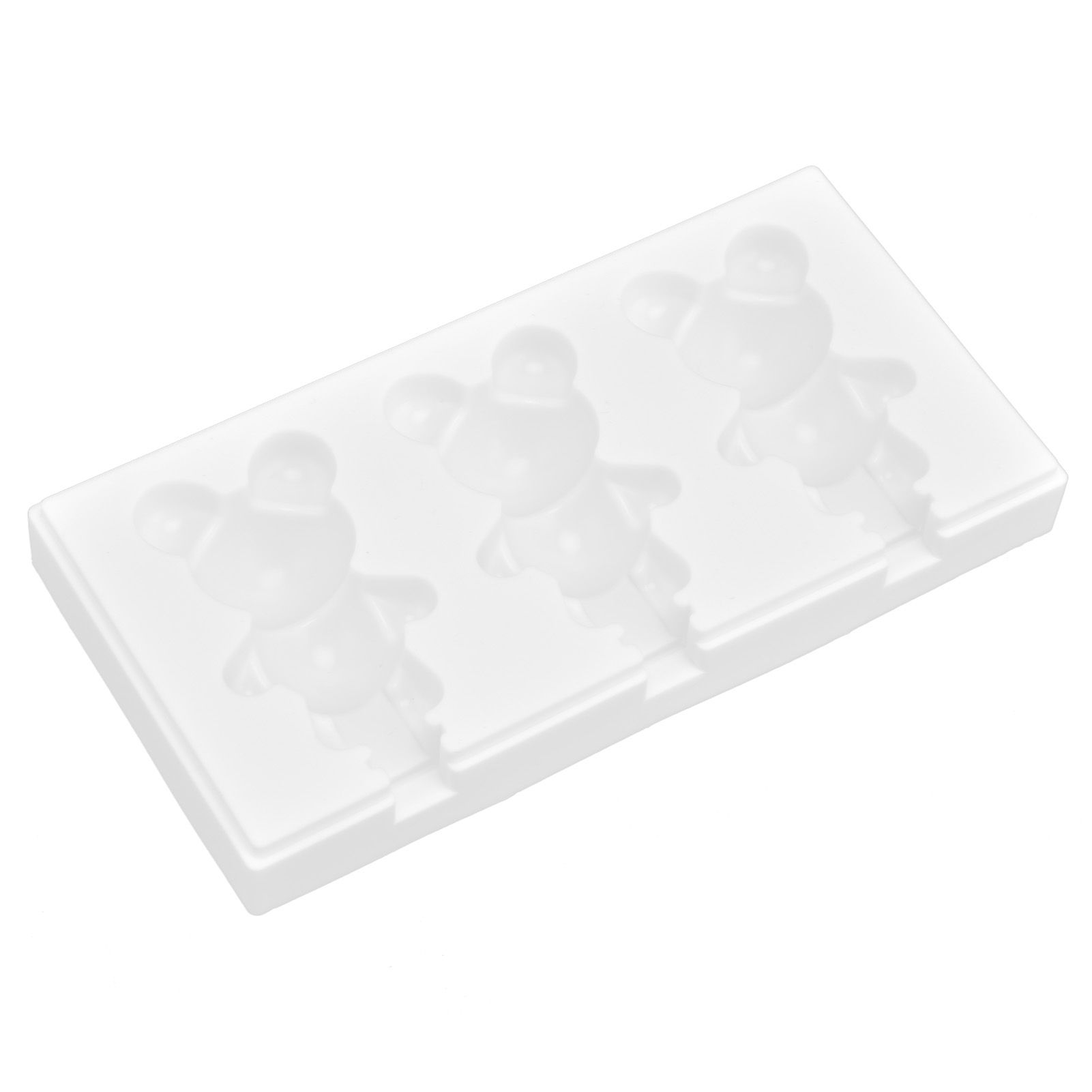 Multi Grid Silicone Ice Bar Mold Heat Resistant Ice Cream Making Mold Kitchen DIY Tool(3Grid Bear Shape ) - Image 3