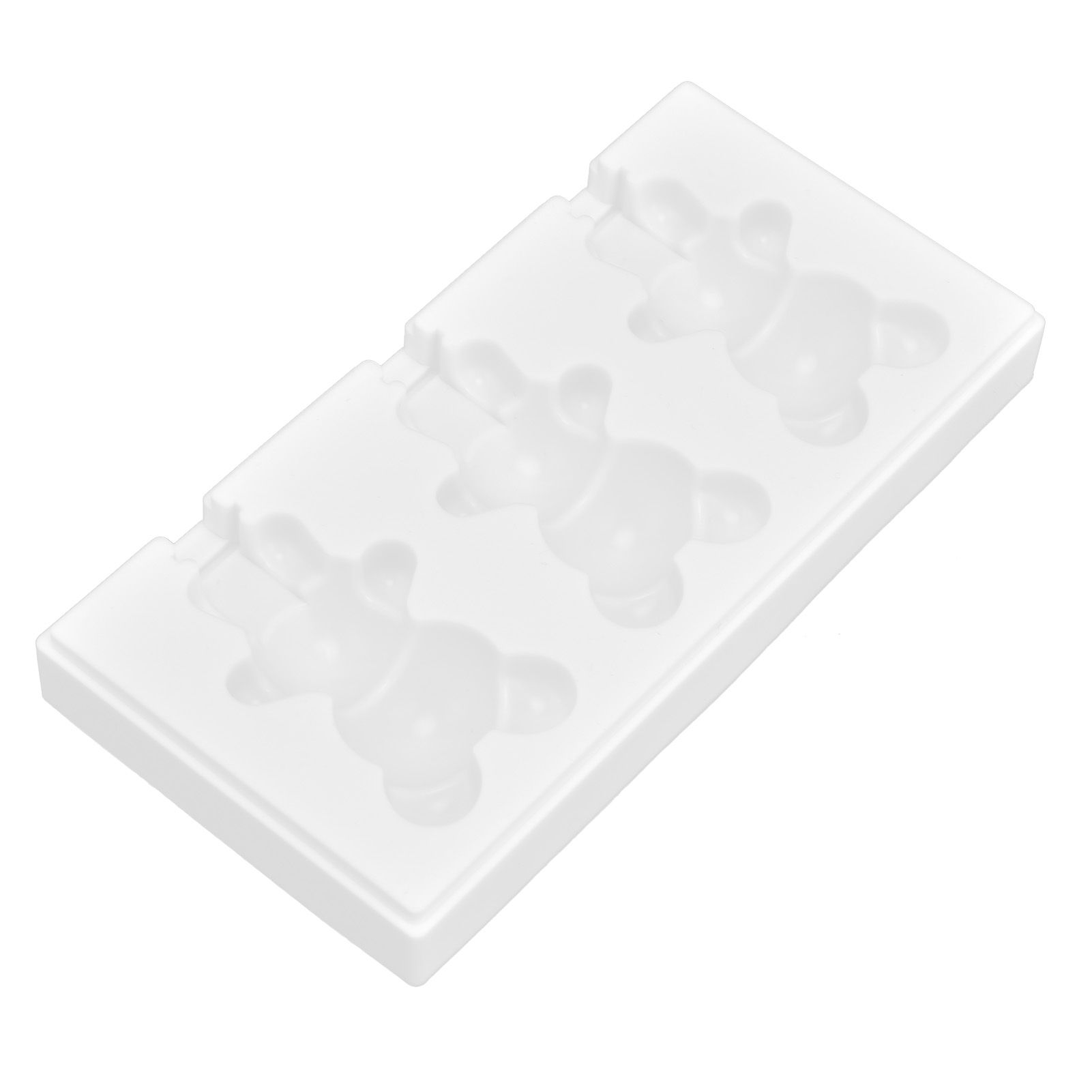 Multi Grid Silicone Ice Bar Mold Heat Resistant Ice Cream Making Mold Kitchen DIY Tool(3Grid Bear Shape ) - Image 4