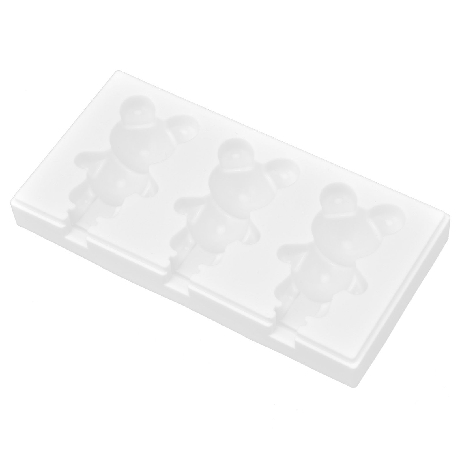 Multi Grid Silicone Ice Bar Mold Heat Resistant Ice Cream Making Mold Kitchen DIY Tool(3Grid Bear Shape ) - Image 5