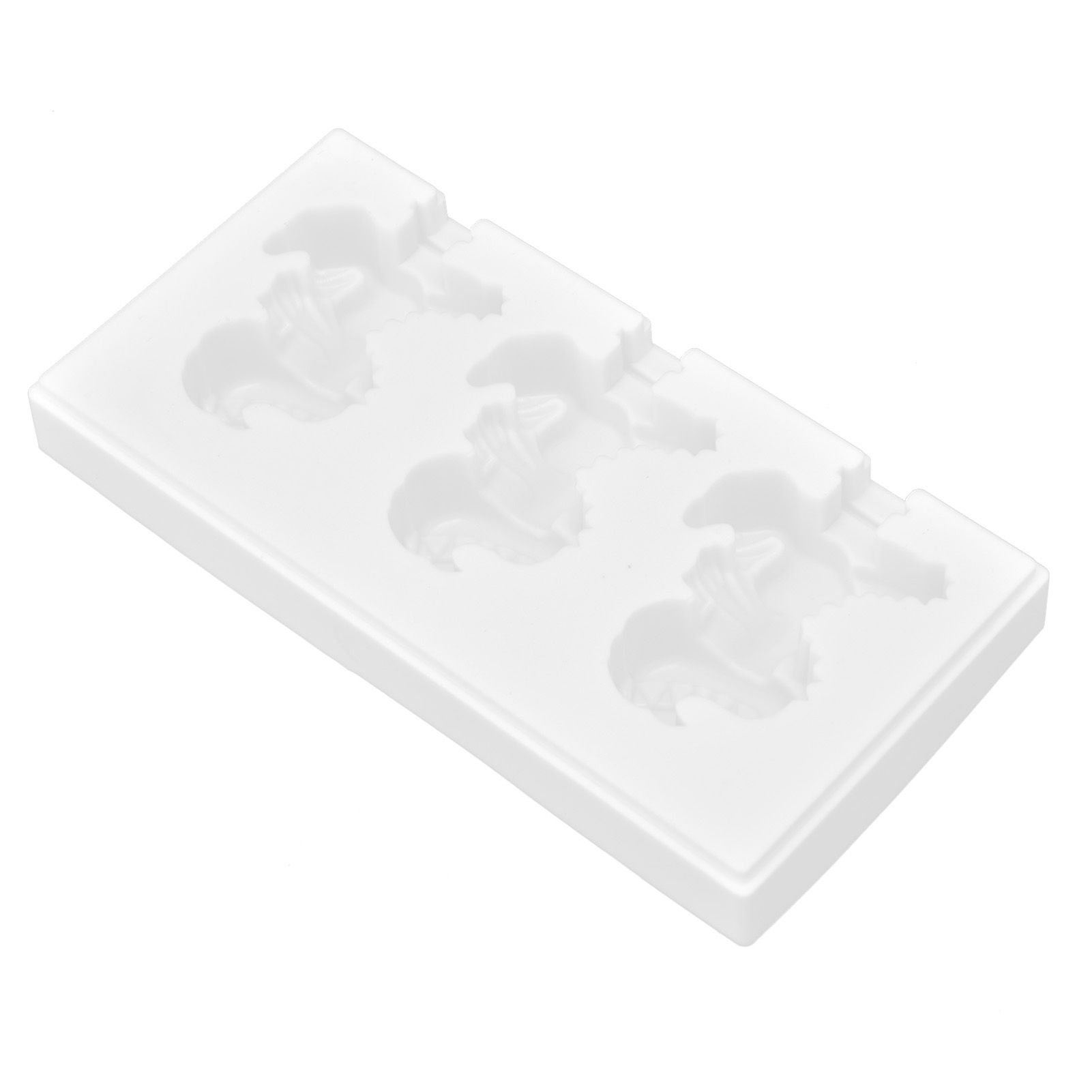 Multi Grid Silicone Ice Bar Mold Heat Resistant Ice Cream Making Mold Kitchen DIY Tool(3Grid Dinosaur Shape ) - Image 6
