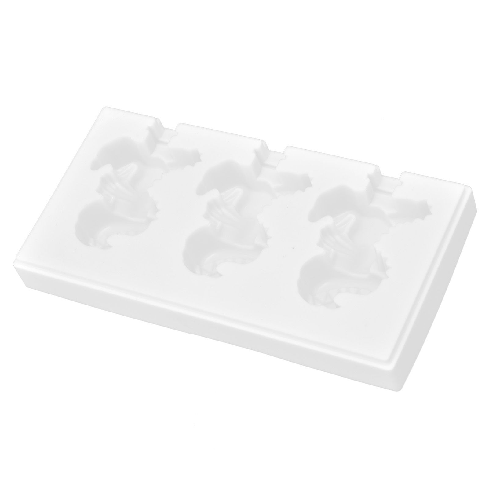 Multi Grid Silicone Ice Bar Mold Heat Resistant Ice Cream Making Mold Kitchen DIY Tool(3Grid Dinosaur Shape ) - Image 8