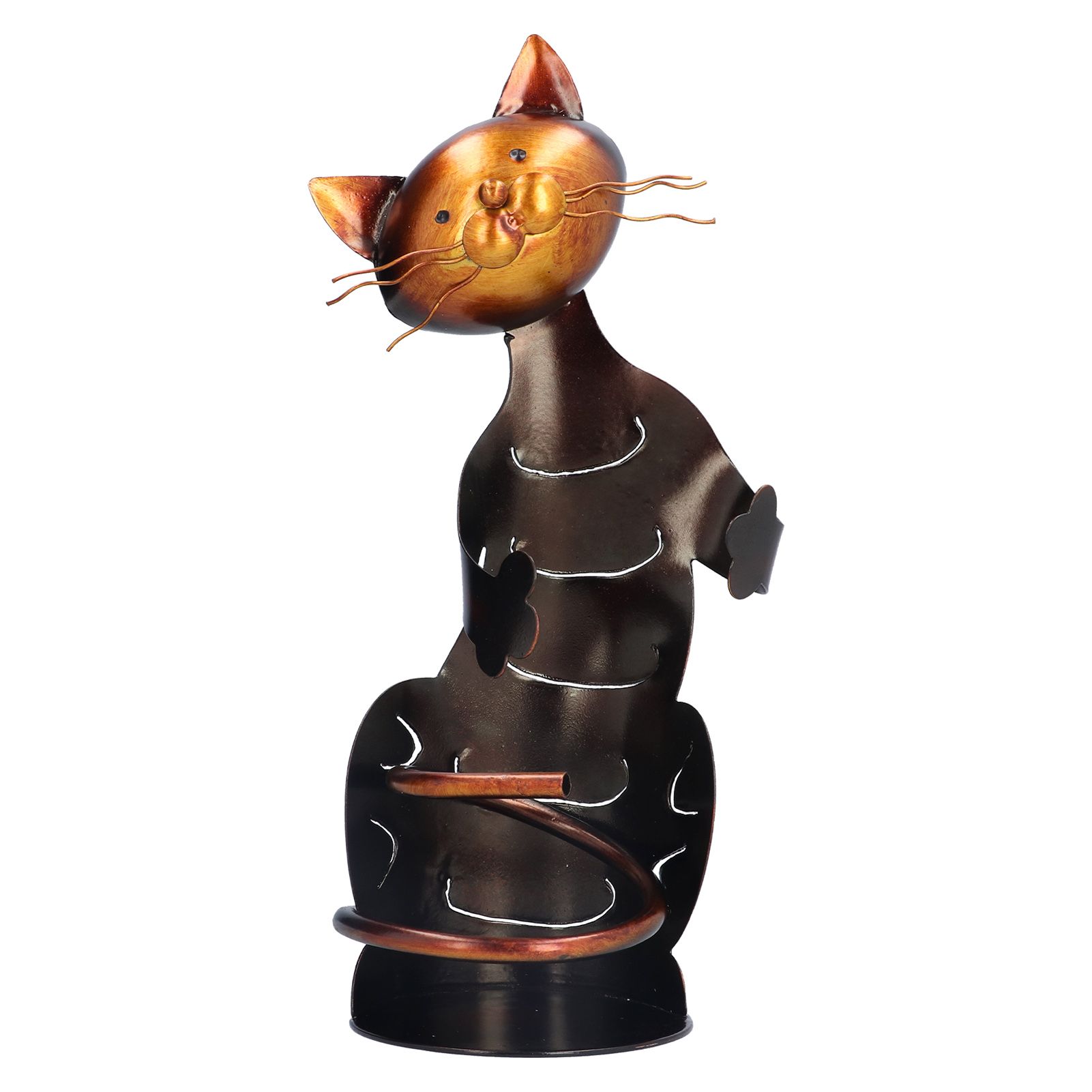 Cat Shaped Wine Rack Metal Sculpture Shelf Practical Sculpture Home Decoration Interior Decoration Crafts - Image 1