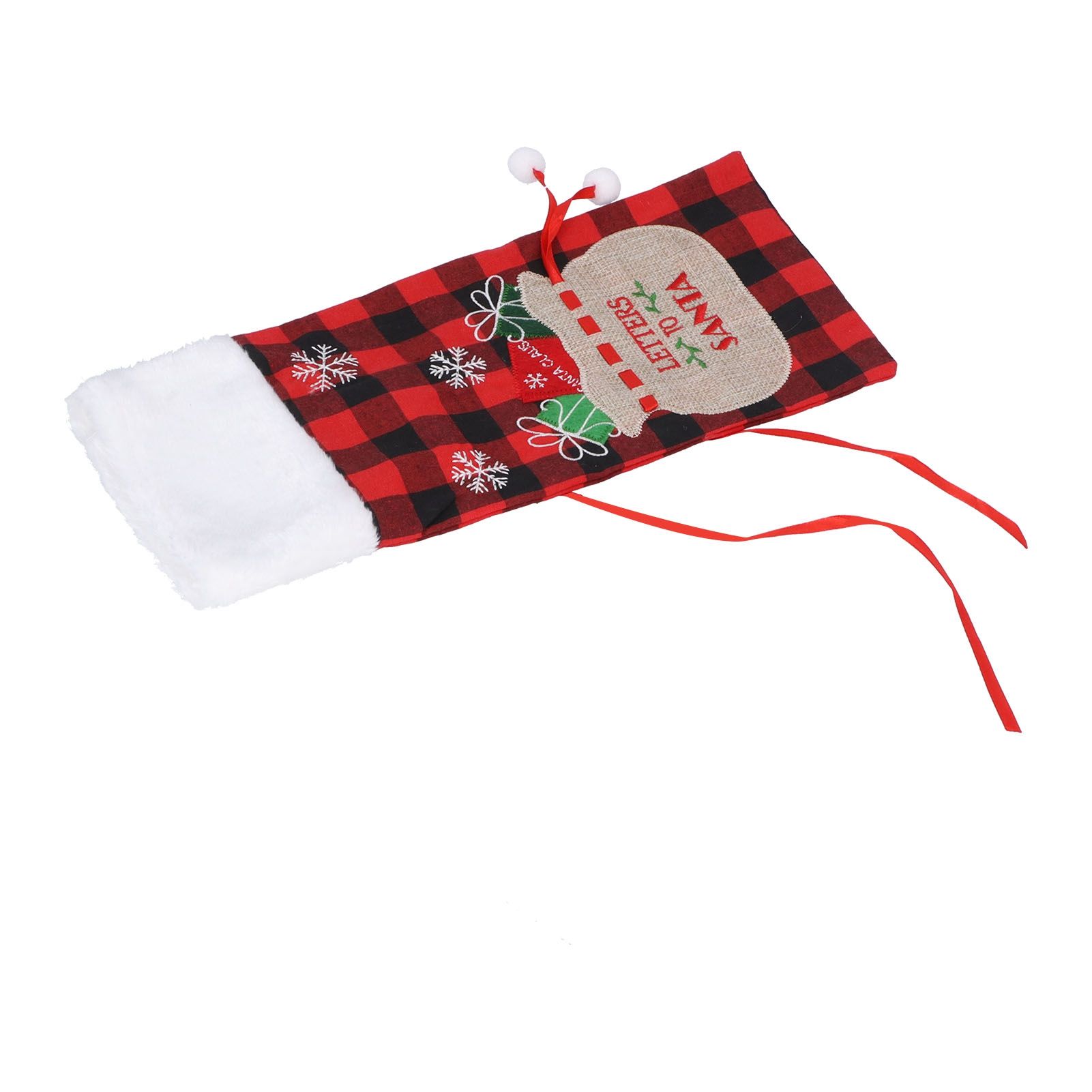 Square Grid Design Wine Bottle Cover Wine Bottle Sweater Bag for Home Christmas Party Home BarRed Black Grid - Image 3