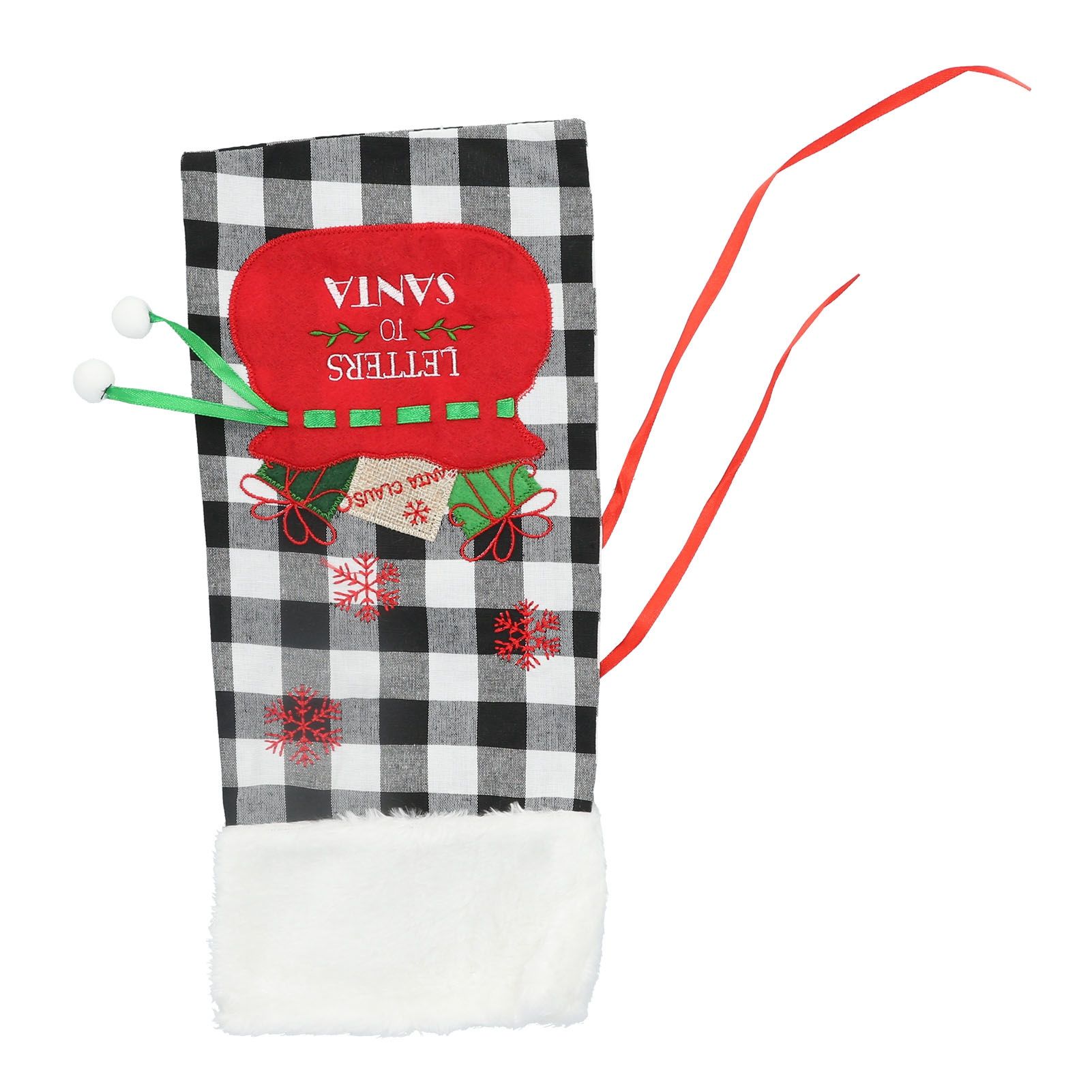 Square Grid Design Wine Bottle Cover Wine Bottle Sweater Bag for Home Christmas Party Home BarBlack White Grid - Image 1