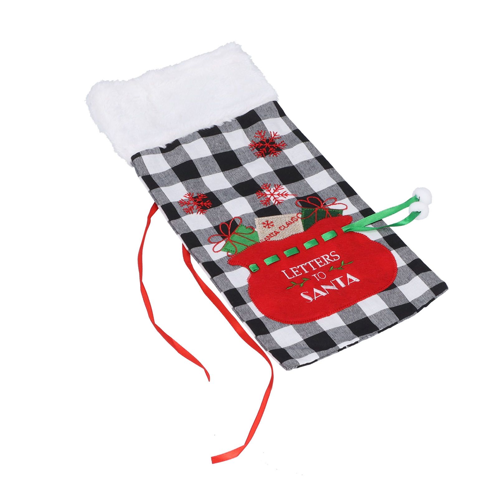 Square Grid Design Wine Bottle Cover Wine Bottle Sweater Bag for Home Christmas Party Home BarBlack White Grid - Image 2