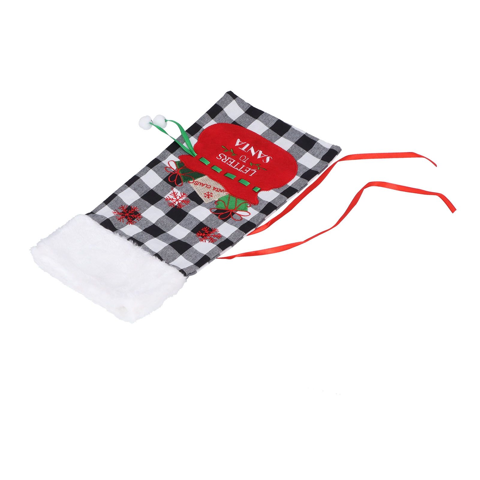 Square Grid Design Wine Bottle Cover Wine Bottle Sweater Bag for Home Christmas Party Home BarBlack White Grid - Image 6