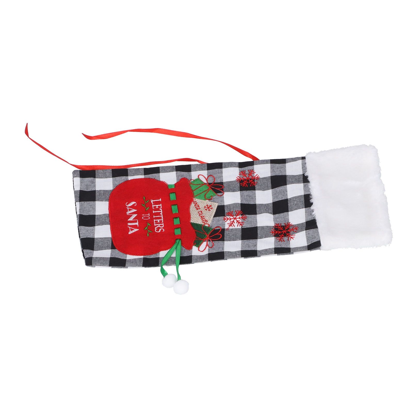 Square Grid Design Wine Bottle Cover Wine Bottle Sweater Bag for Home Christmas Party Home BarBlack White Grid - Image 8
