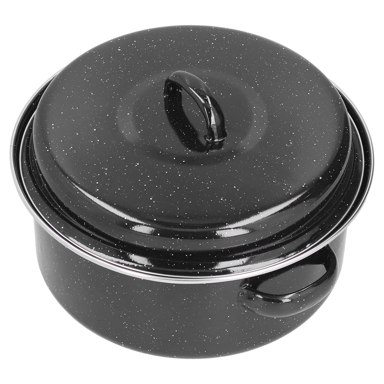Oval Roaster Enamel Oval Roaster Excellent Heating for Barbucue and Sweet Potato Black for Family - Image 3