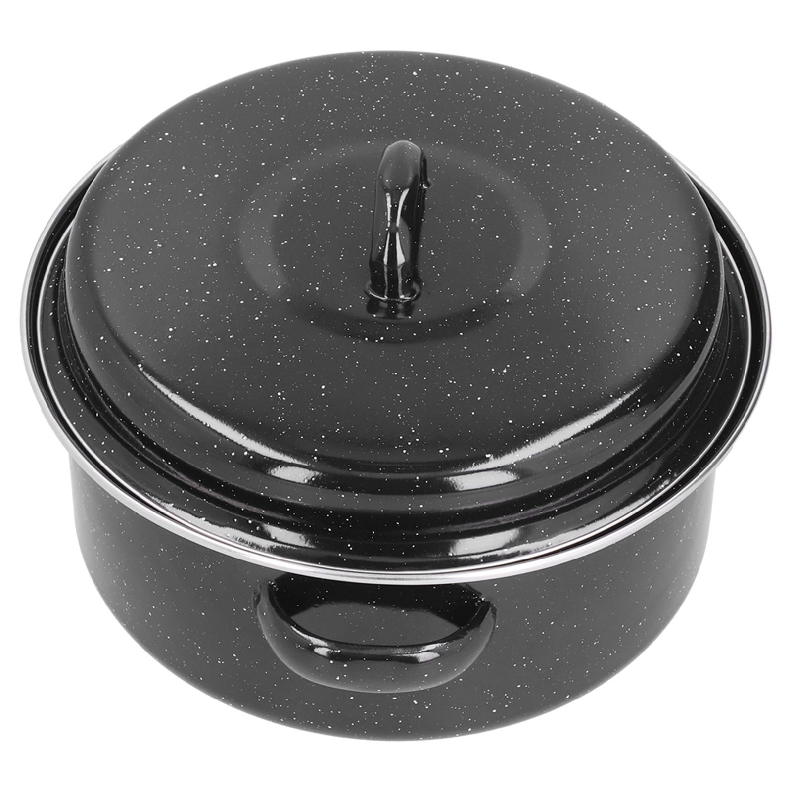 Oval Roaster Enamel Oval Roaster Excellent Heating for Barbucue and Sweet Potato Black for Family - Image 4