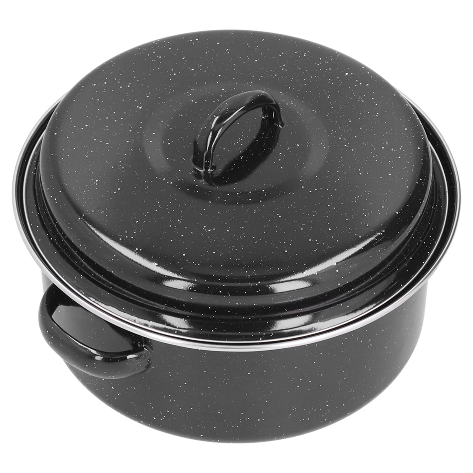 Oval Roaster Enamel Oval Roaster Excellent Heating for Barbucue and Sweet Potato Black for Family - Image 5