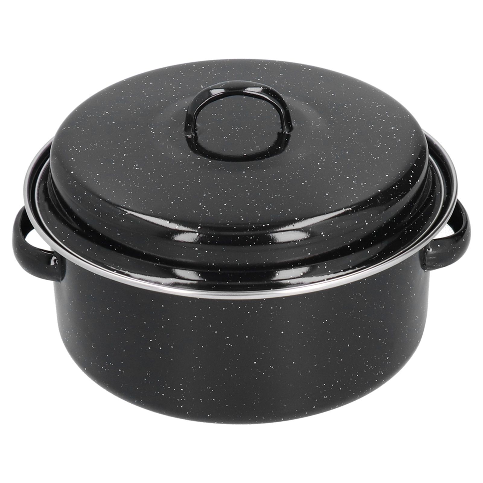 Oval Roaster Enamel Oval Roaster Excellent Heating for Barbucue and Sweet Potato Black for Family - Image 8