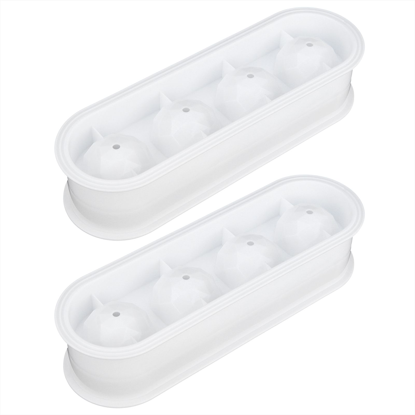 2Pcs 4 Grids Food Grade Ice Cubes Mold Whiskey Ice Ball Making Mold Tray for Home Bar - Image 3