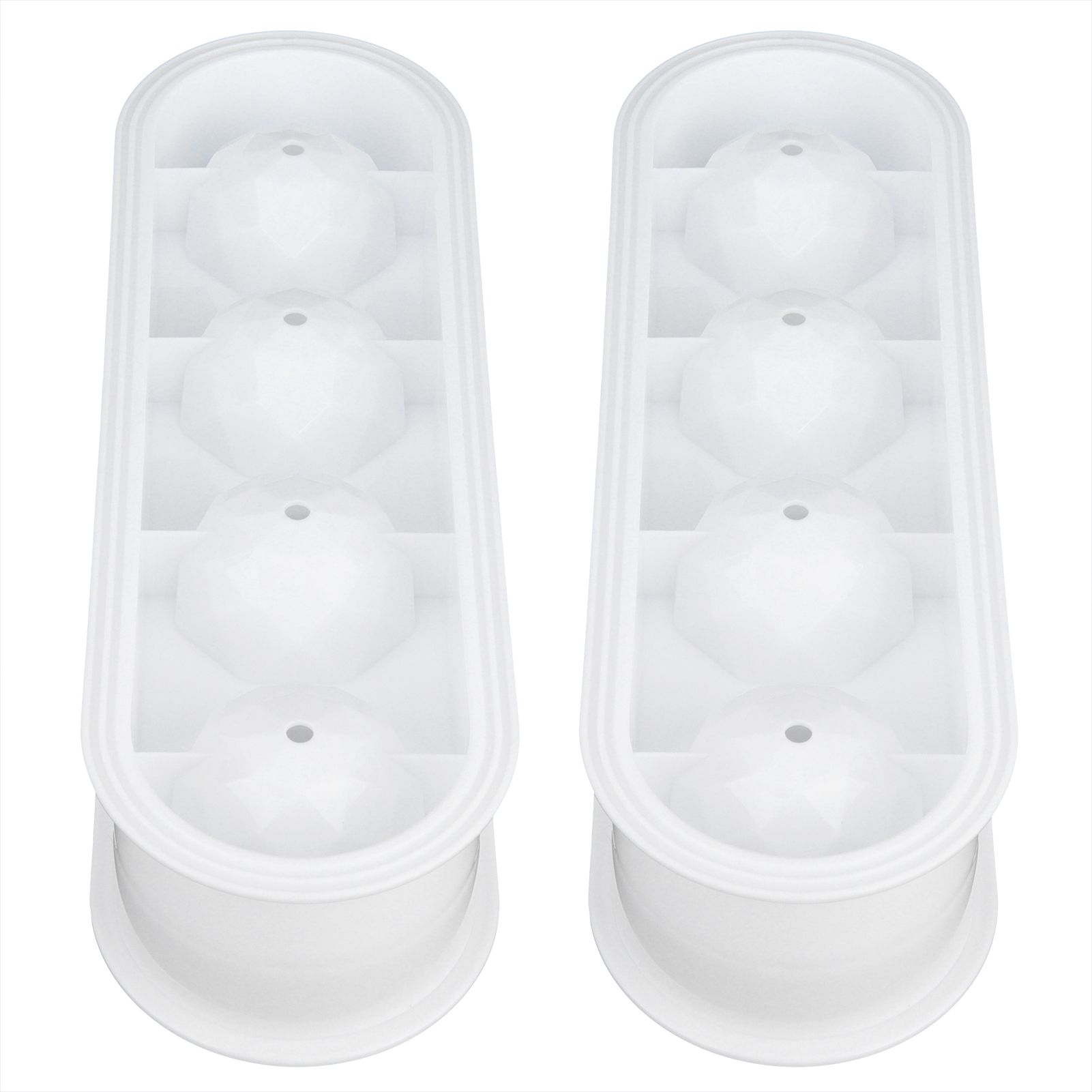 2Pcs 4 Grids Food Grade Ice Cubes Mold Whiskey Ice Ball Making Mold Tray for Home Bar - Image 5