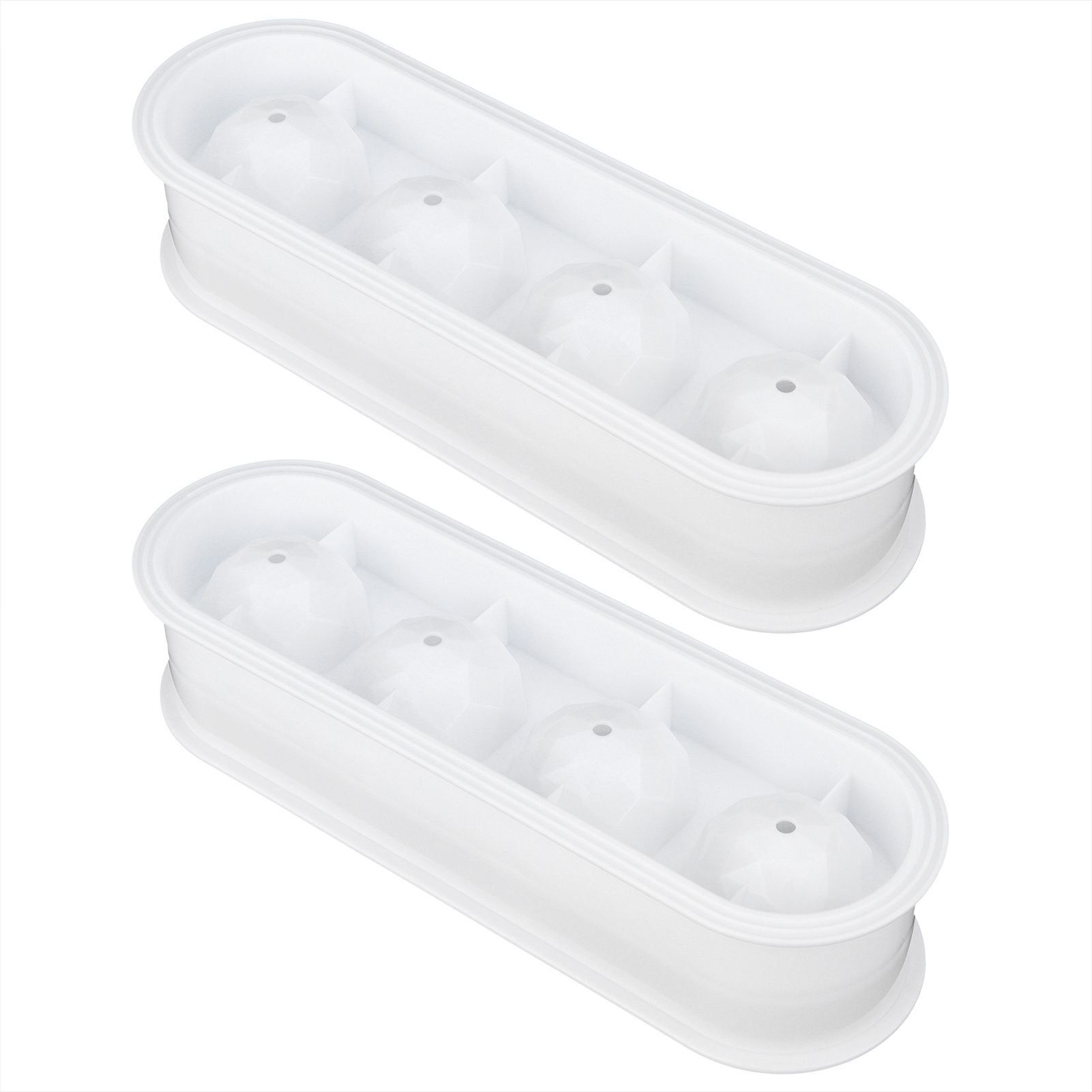 2Pcs 4 Grids Food Grade Ice Cubes Mold Whiskey Ice Ball Making Mold Tray for Home Bar - Image 6