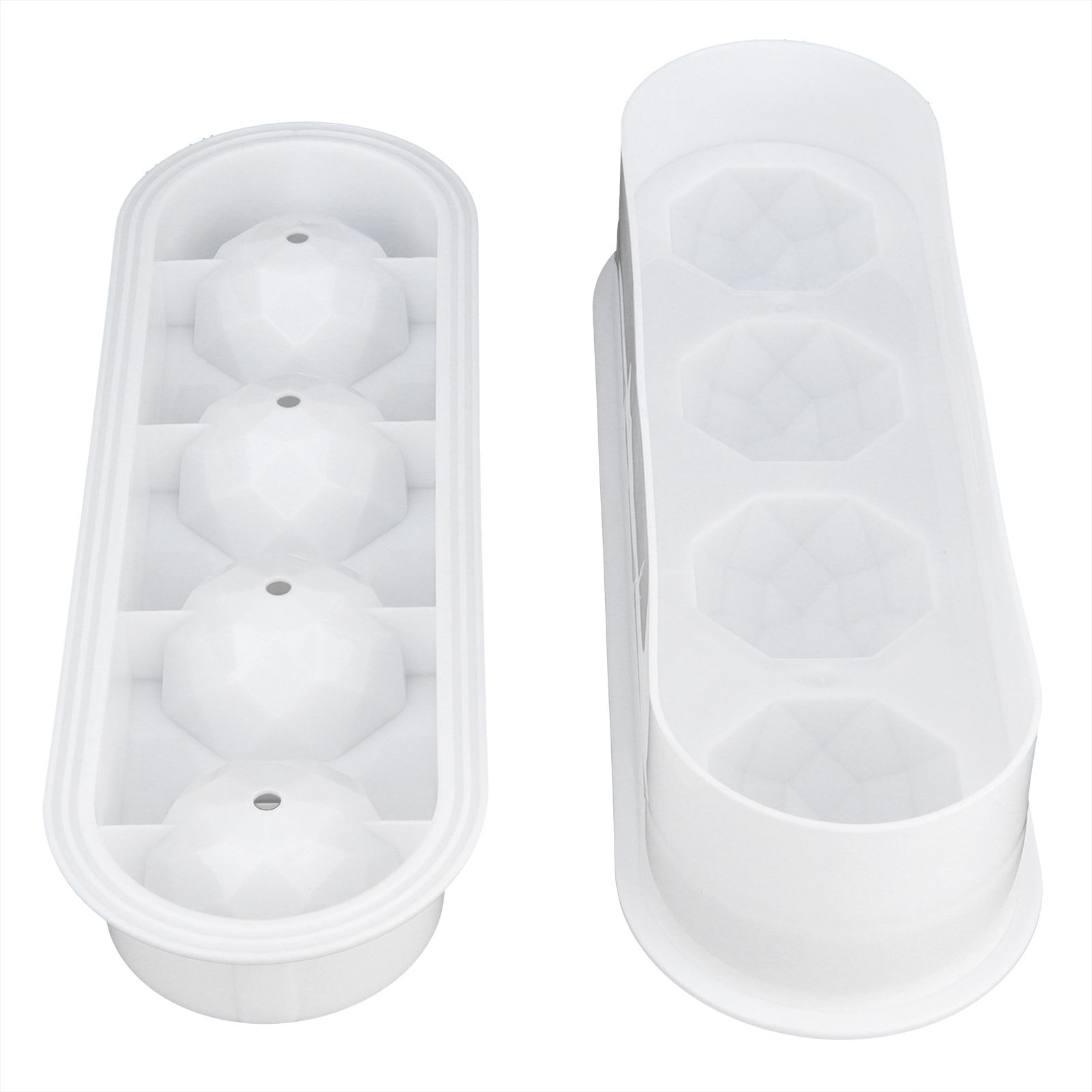 2Pcs 4 Grids Food Grade Ice Cubes Mold Whiskey Ice Ball Making Mold Tray for Home Bar - Image 7