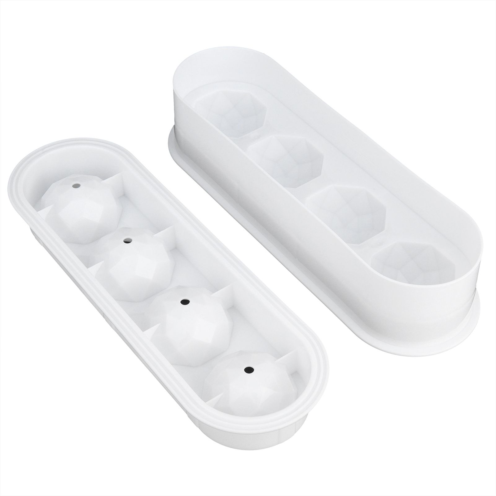 2Pcs 4 Grids Food Grade Ice Cubes Mold Whiskey Ice Ball Making Mold Tray for Home Bar - Image 8